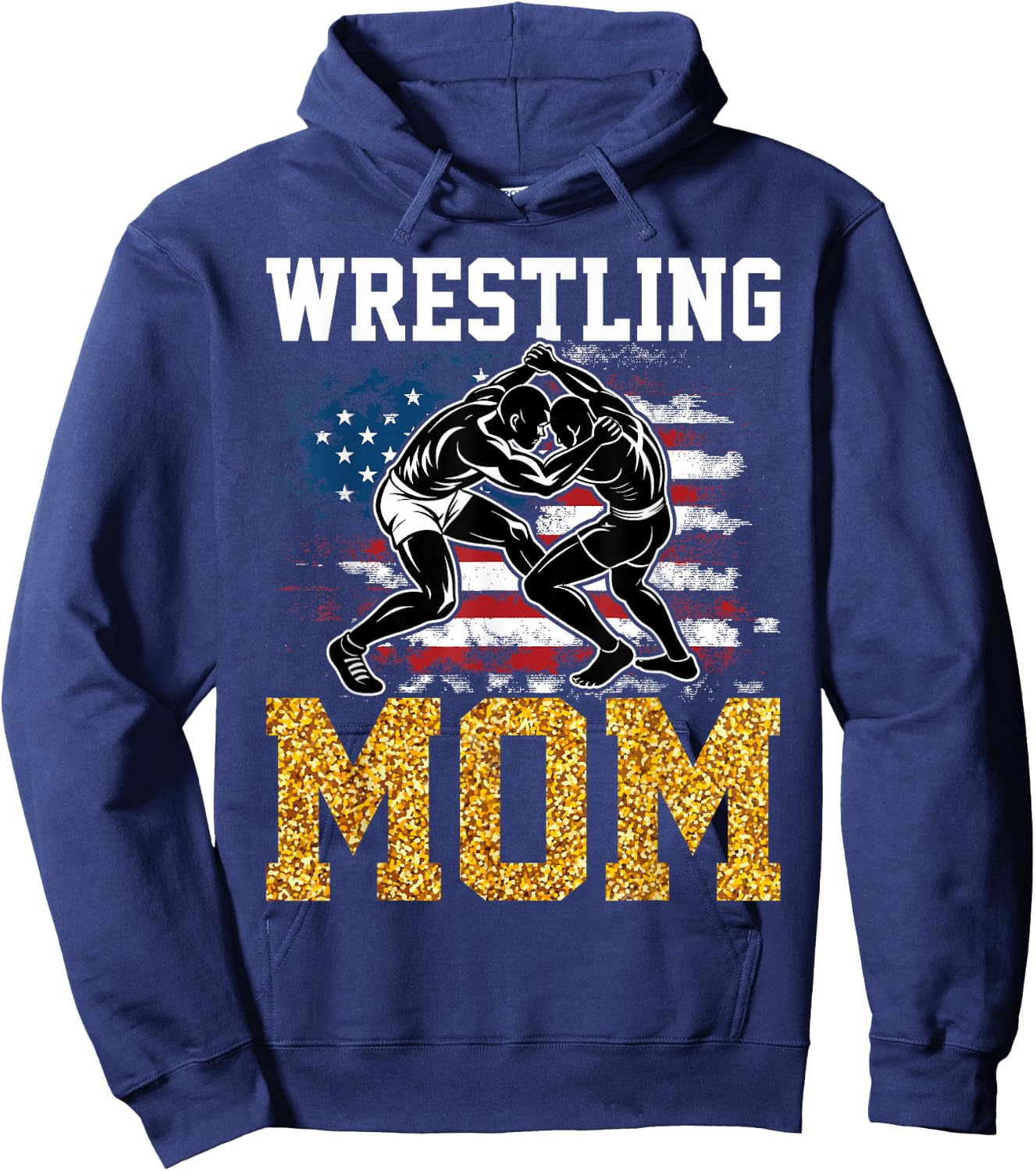 Wrestling Mom Funny Wrestling Wrestler Mom Hoodie - Hoodie | Navy