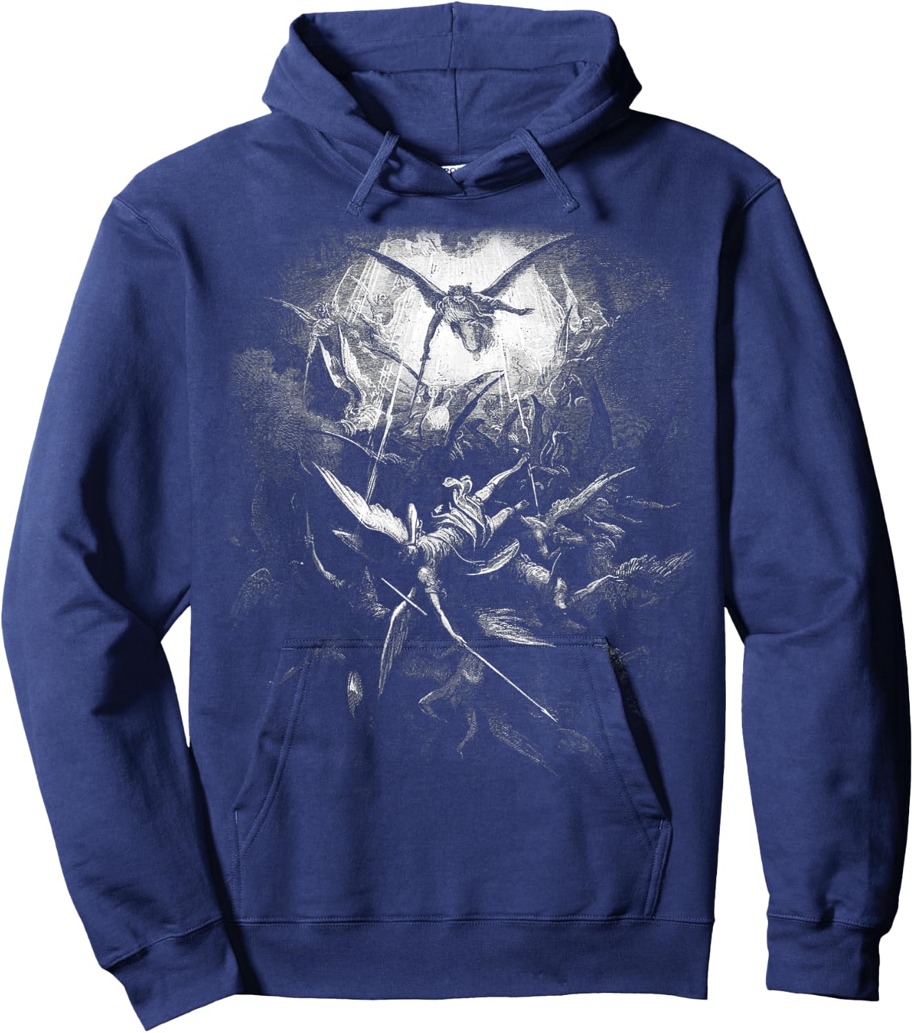 Gustave Dore - Michael Drives All Fallen Angels 1866 Hoodie - Hoodie | Navy