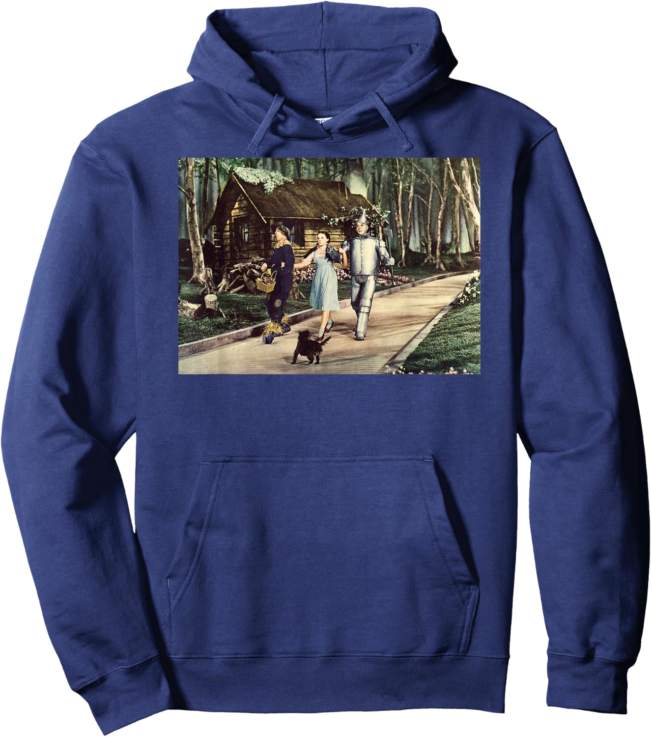 Brick Road Wizard of OZ Tin Man Scarecrow Dorothy and Toto Hoodie - Hoodie | Navy