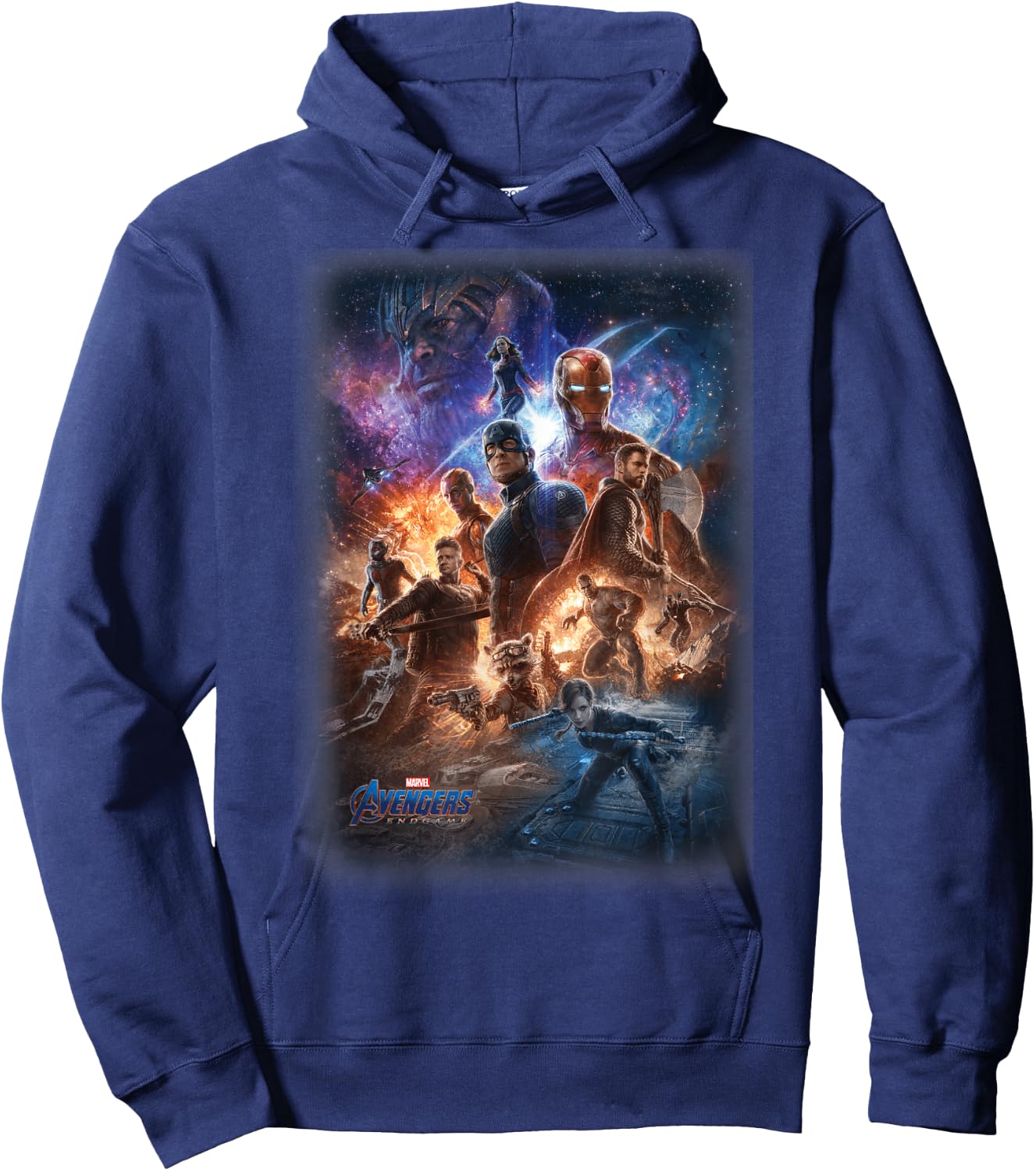 Marvel Avengers Endgame Galaxy Movie Poster Group Shot Hoodie - Hoodie | Navy