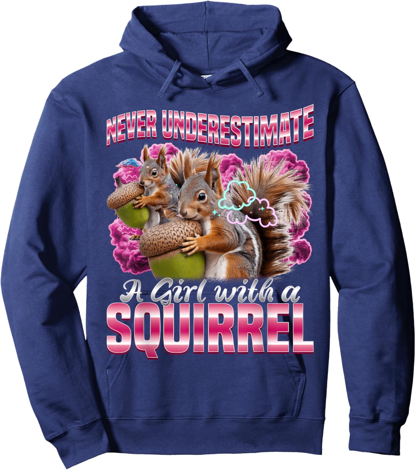 Funny Squirrel Hoodie - Hoodie | Navy