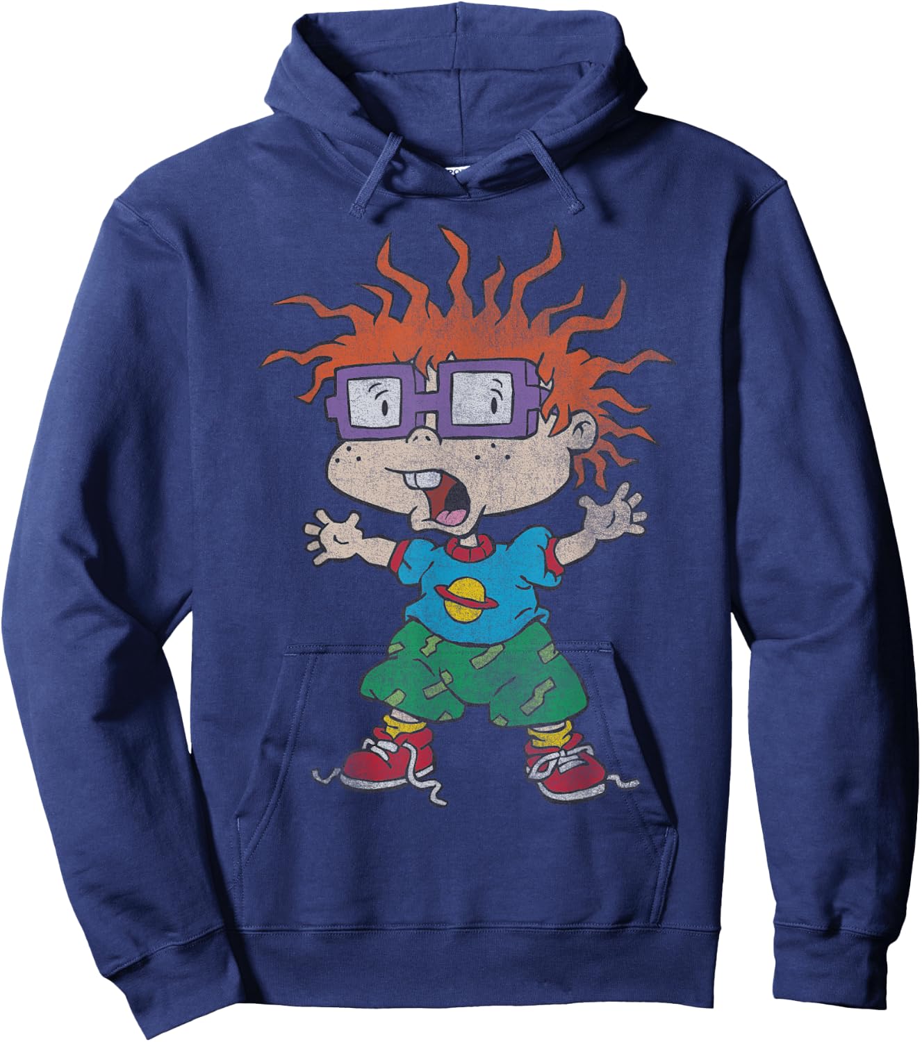 Nickelodeon Rugrats Chuckie Feature Character Hoodie - Hoodie | Navy