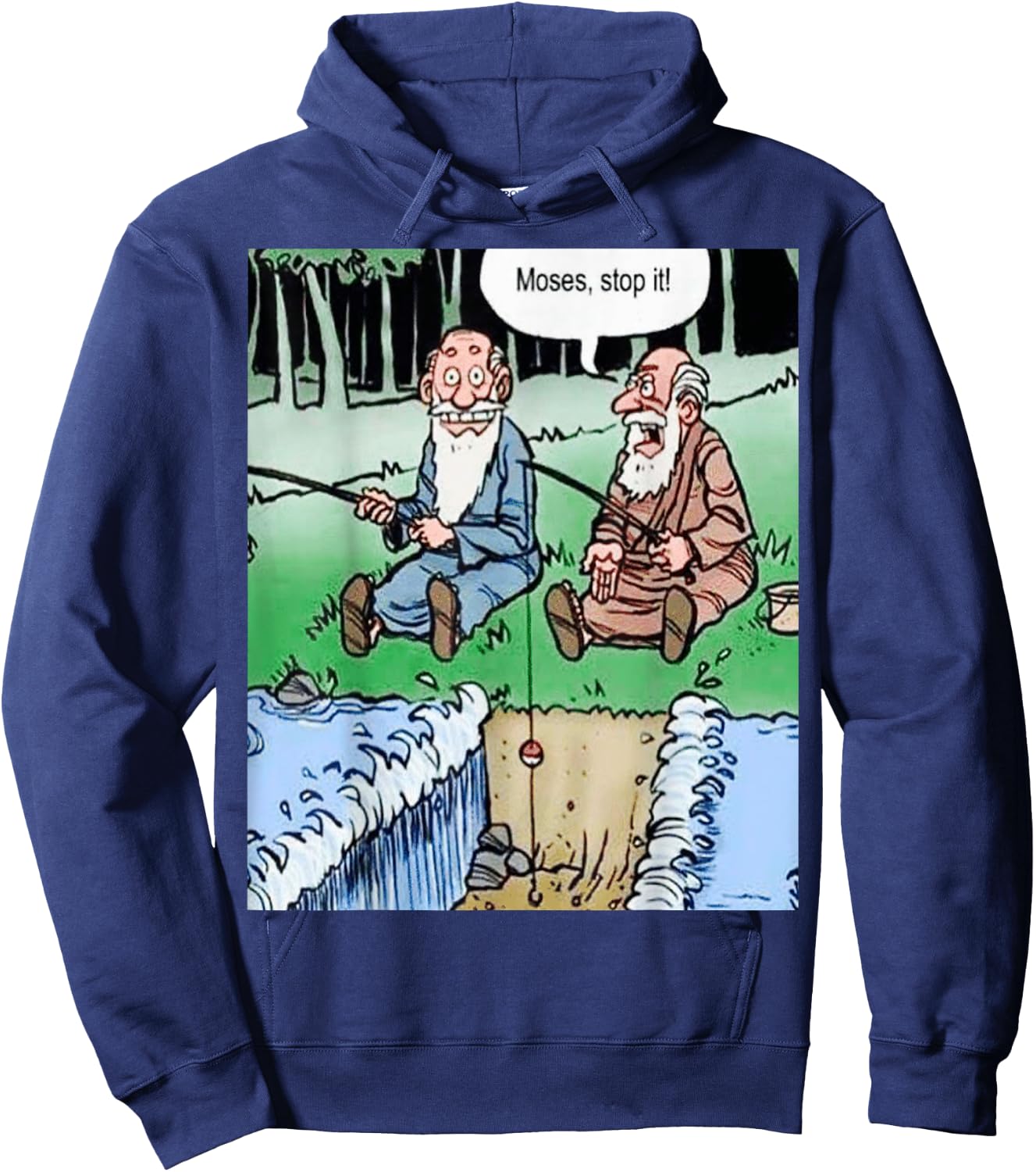 Moses Pole Fishing Hoodie - Hoodie | Navy