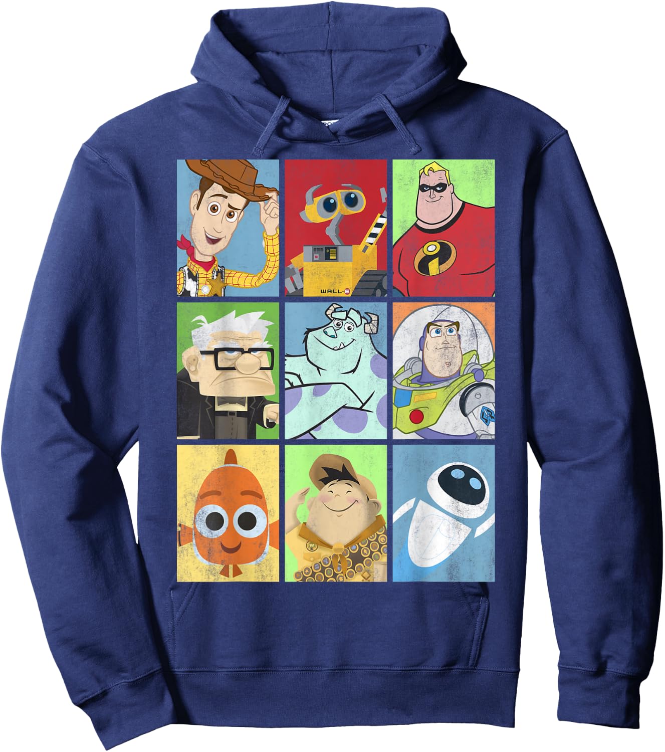 Disney Pixar Collection Iconic Characters Box Up Vintage Hoodie - Hoodie | Navy
