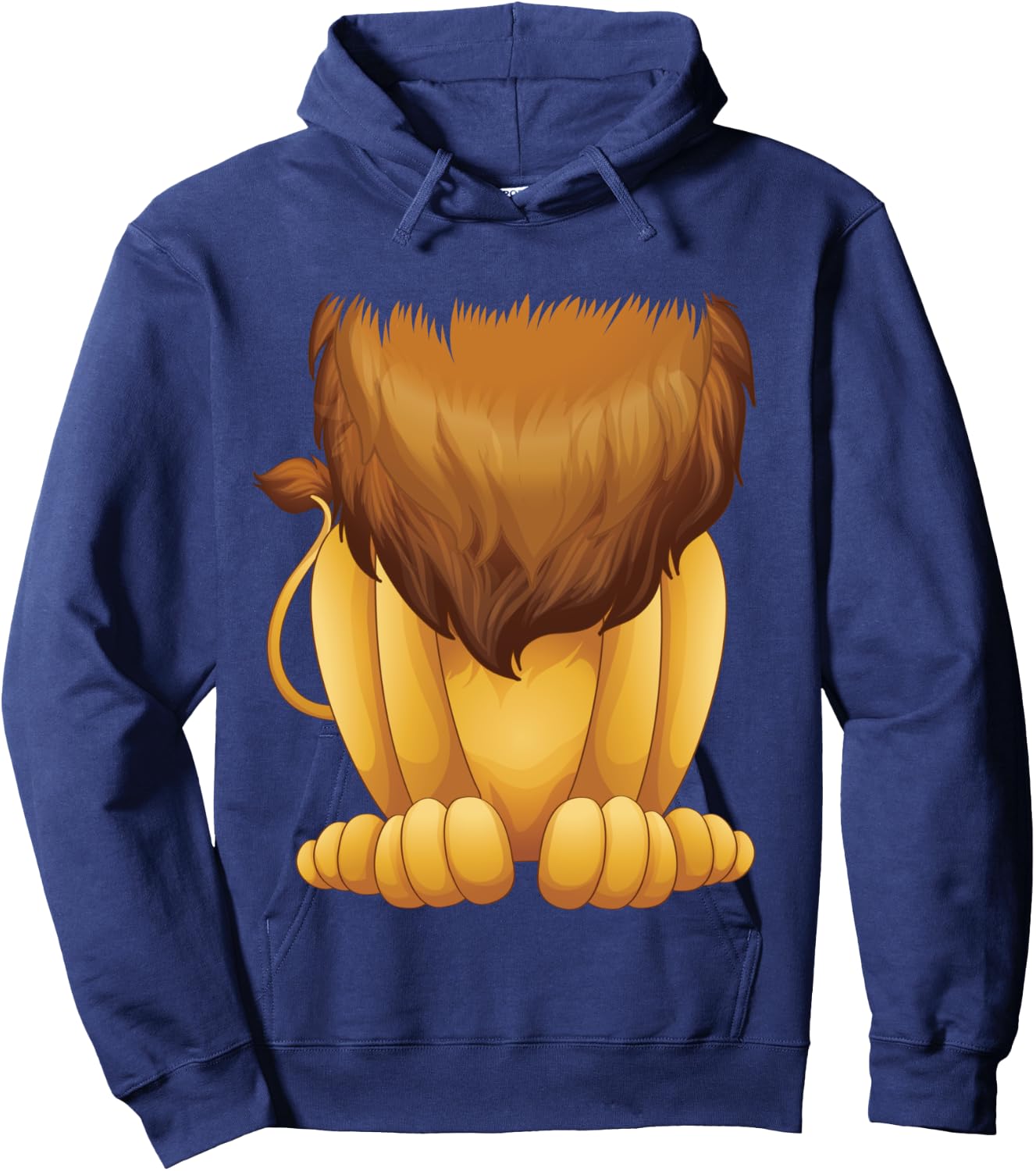 Cute Headless Lion Costume Halloween Funny Big Cat Mane Gift Hoodie - Hoodie | Navy