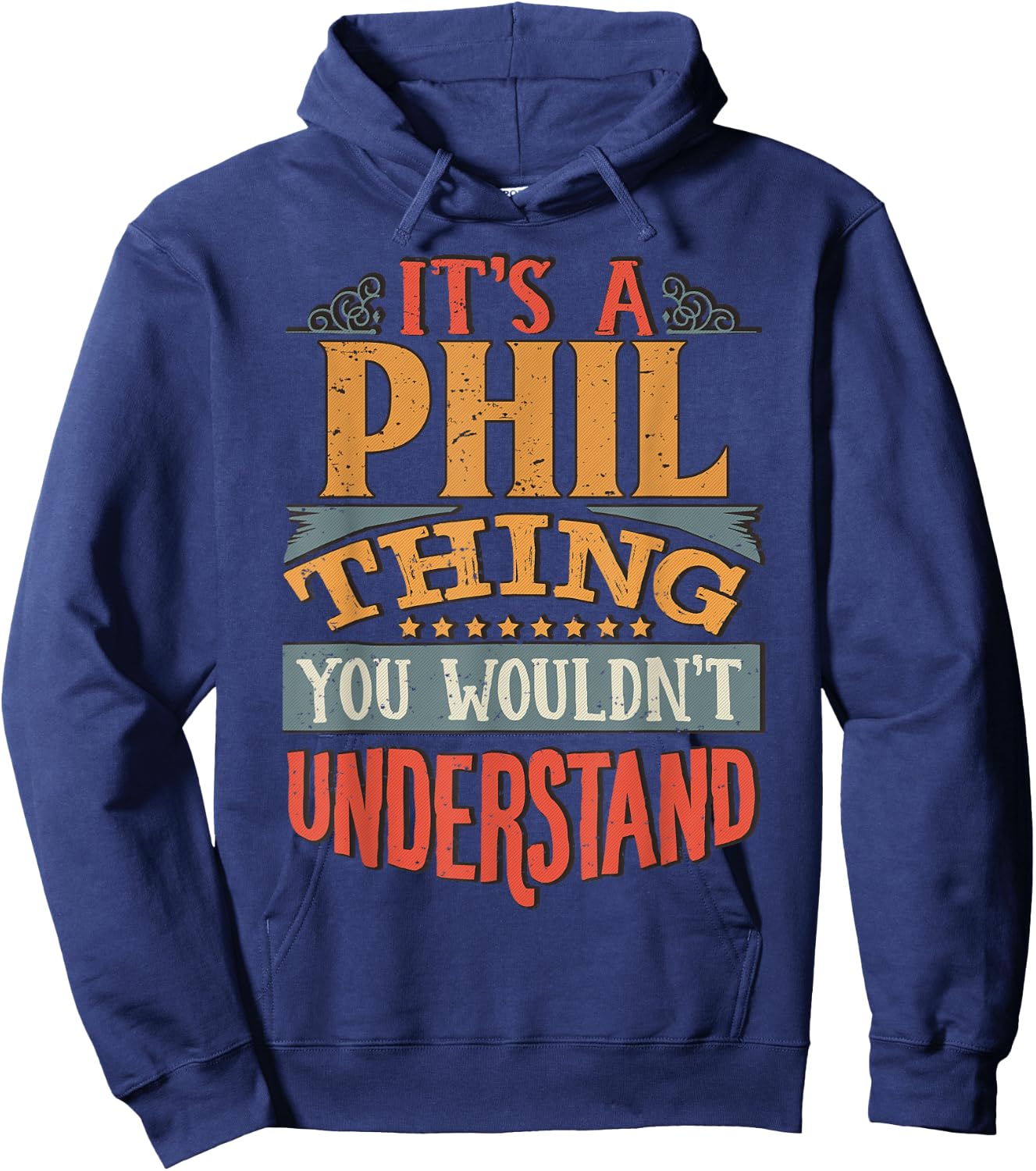 Phil Name Hoodie - Hoodie | Navy