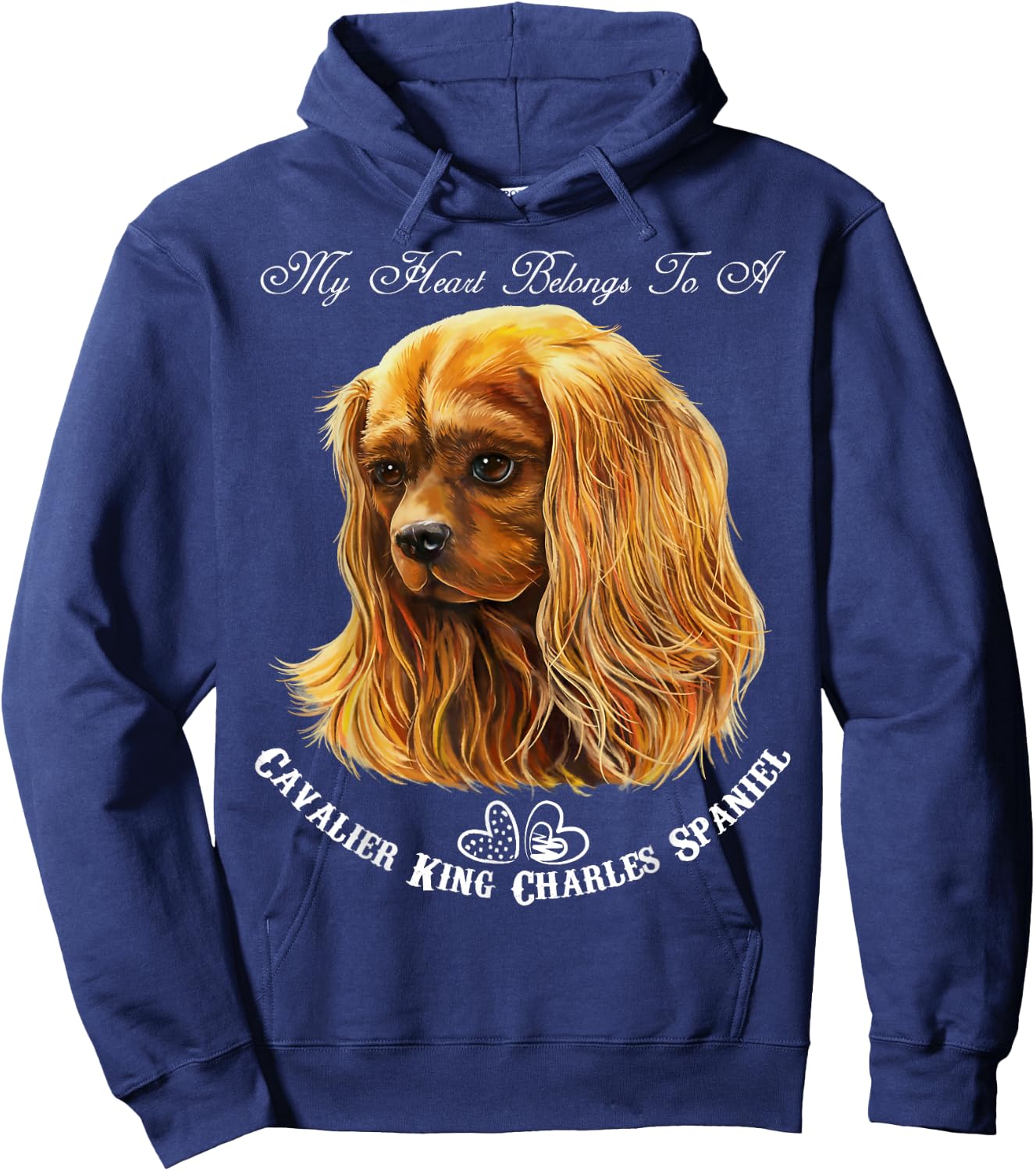 Cavalier King Charles Spaniel Ruby Hoodie - Hoodie | Navy