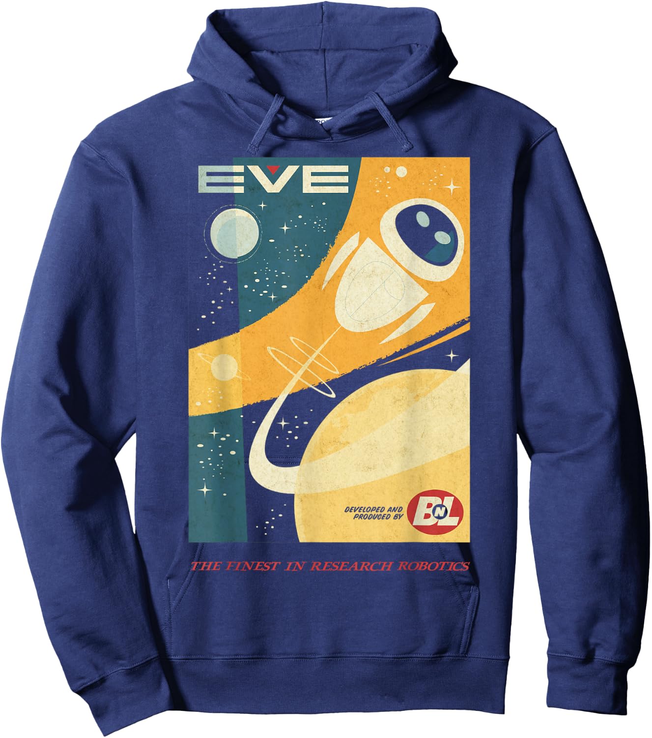 Disney Pixar Wall-E Eve Finest in Research Robotics Poster Hoodie - Hoodie | Navy