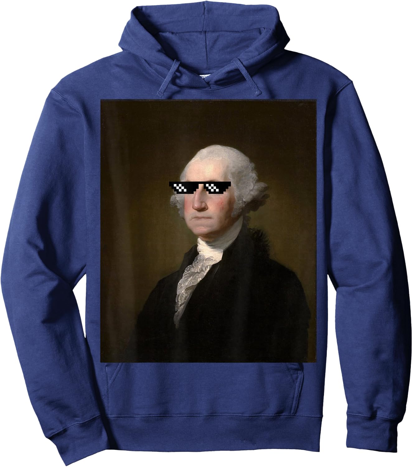 George Washington Funny Sunglasses American History T Shirt Hoodie - Hoodie | Navy