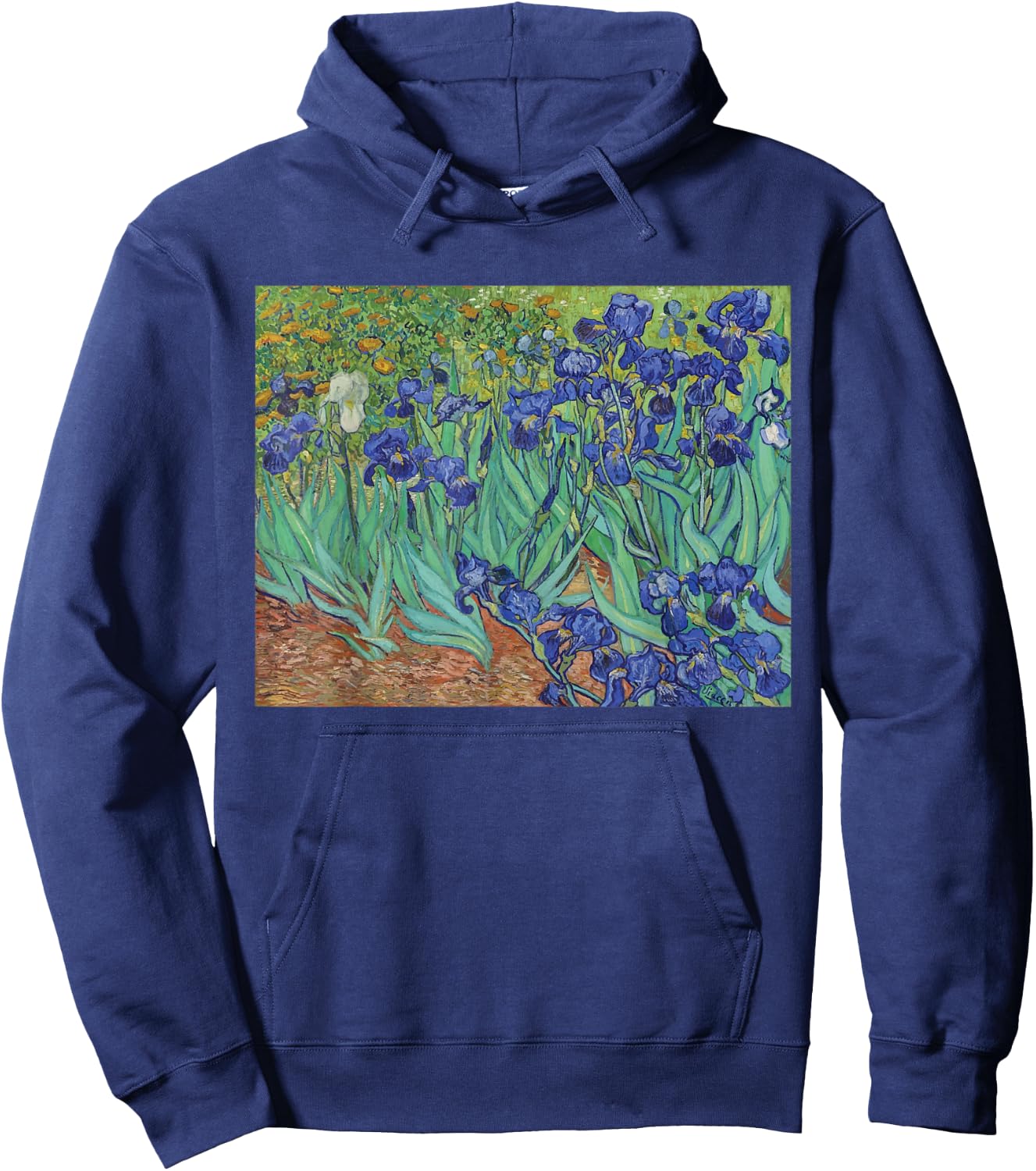 Irises Vincent van Gogh Post-Impressionism Art Painting Hoodie - Hoodie | Navy