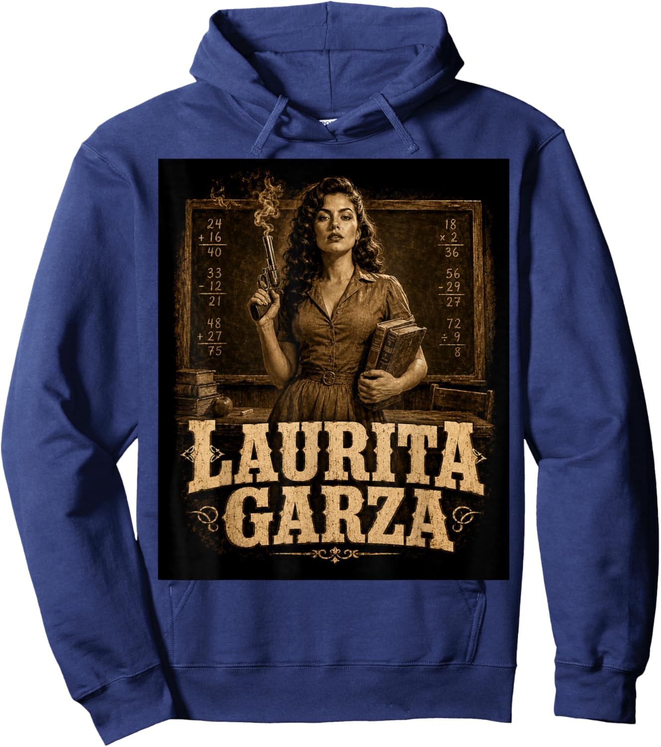 Funny Laurita Garza Vintage Western Teacher Scene Fun Hoodie - Hoodie | Navy