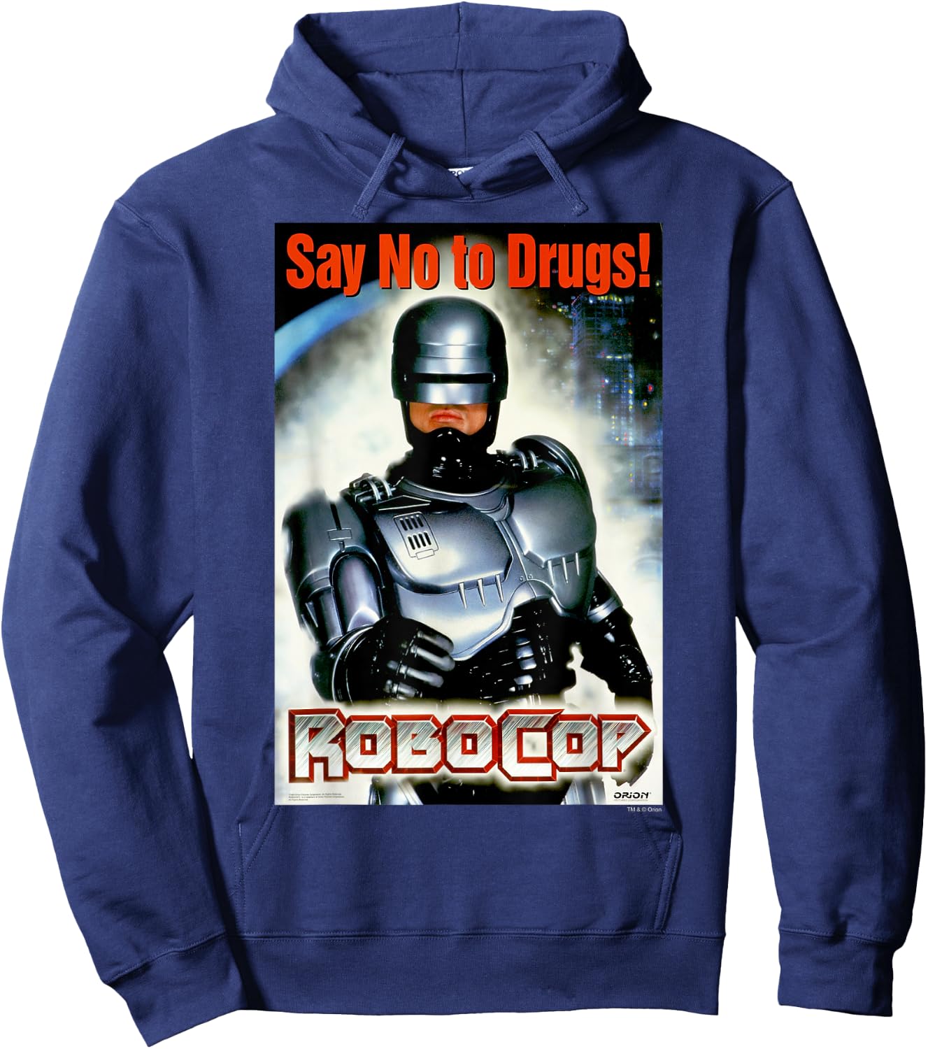 RoboCop Say No To Drugs Propaganda Logo Poster Hoodie - Hoodie | Navy