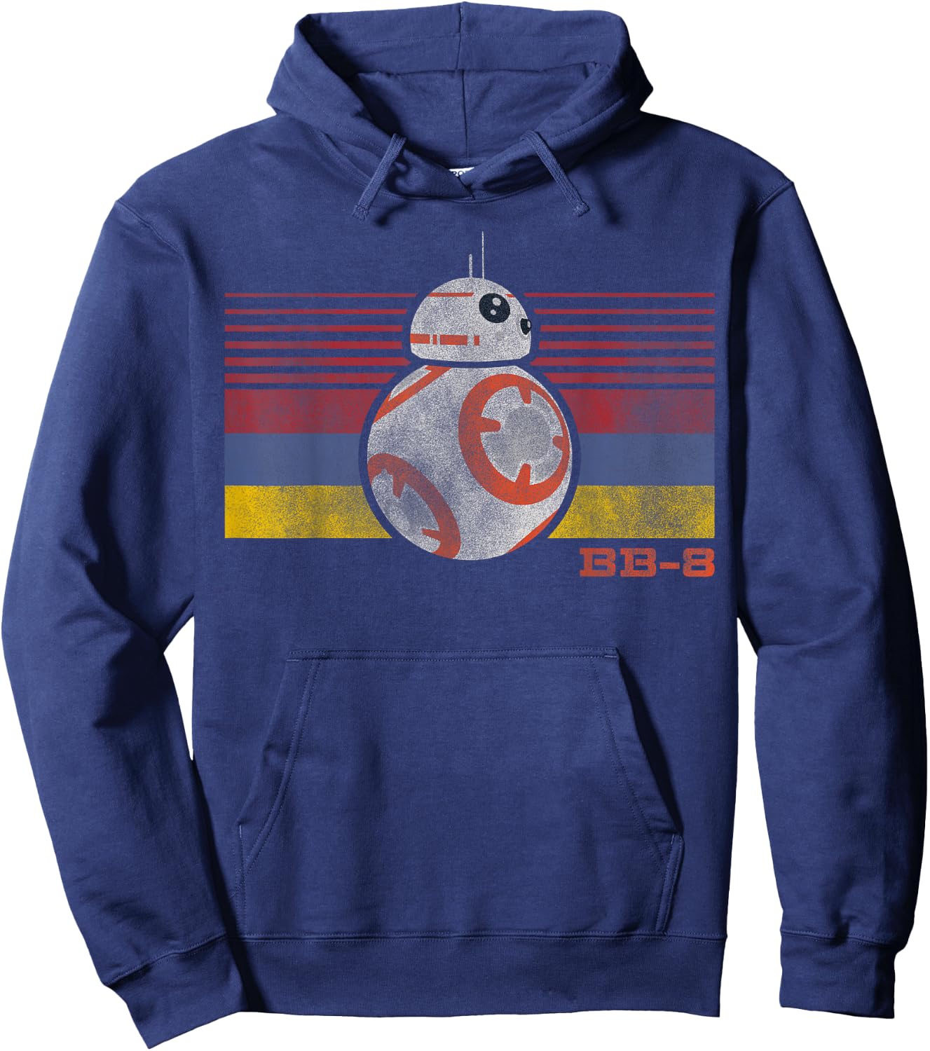 Star Wars BB-8 Retro Stripes Episode 7 Graphic Hoodie - Hoodie | Navy