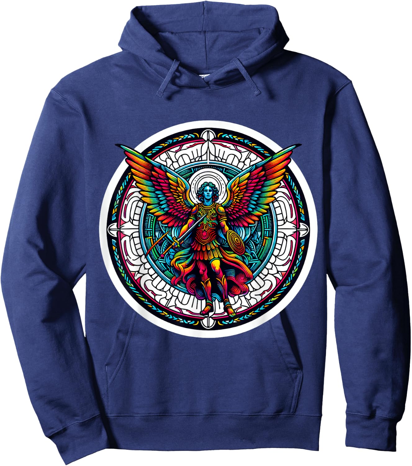 Christian Angel Saint Michael Hoodie - Hoodie | Navy