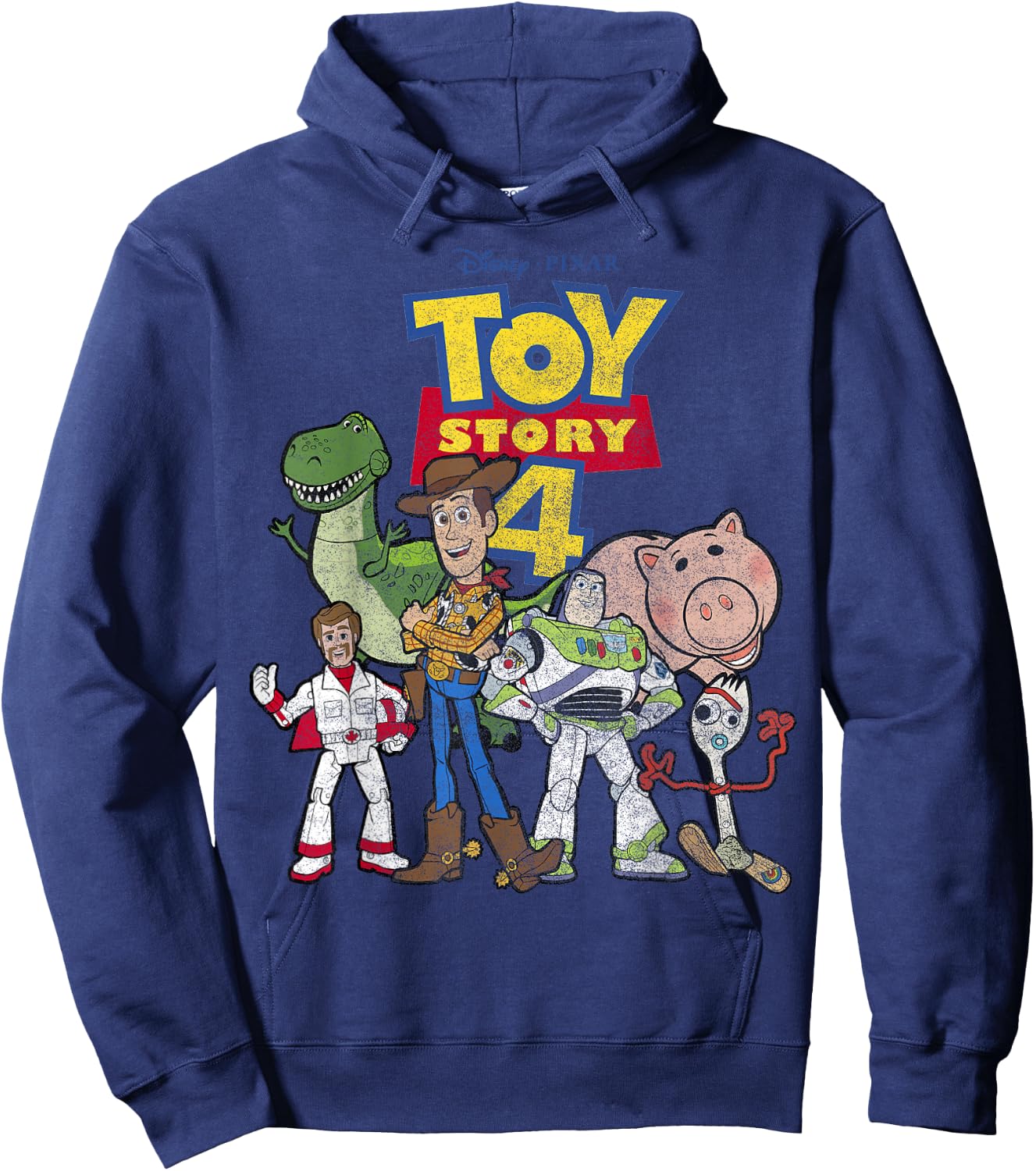 Disney Pixar Toy Story 4 New Group Shot Movie Logo Poster Hoodie - Hoodie | Navy