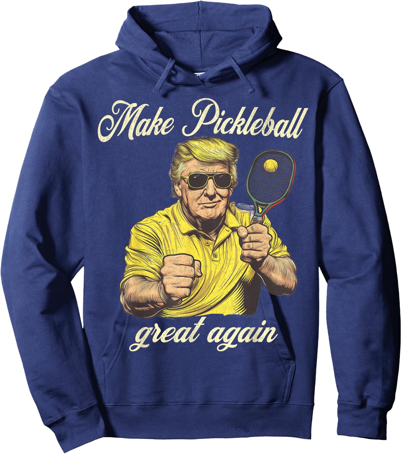 Funny Pickleball Lovers Graphics Pickle Ball Men Women Hoodie - Hoodie | Navy