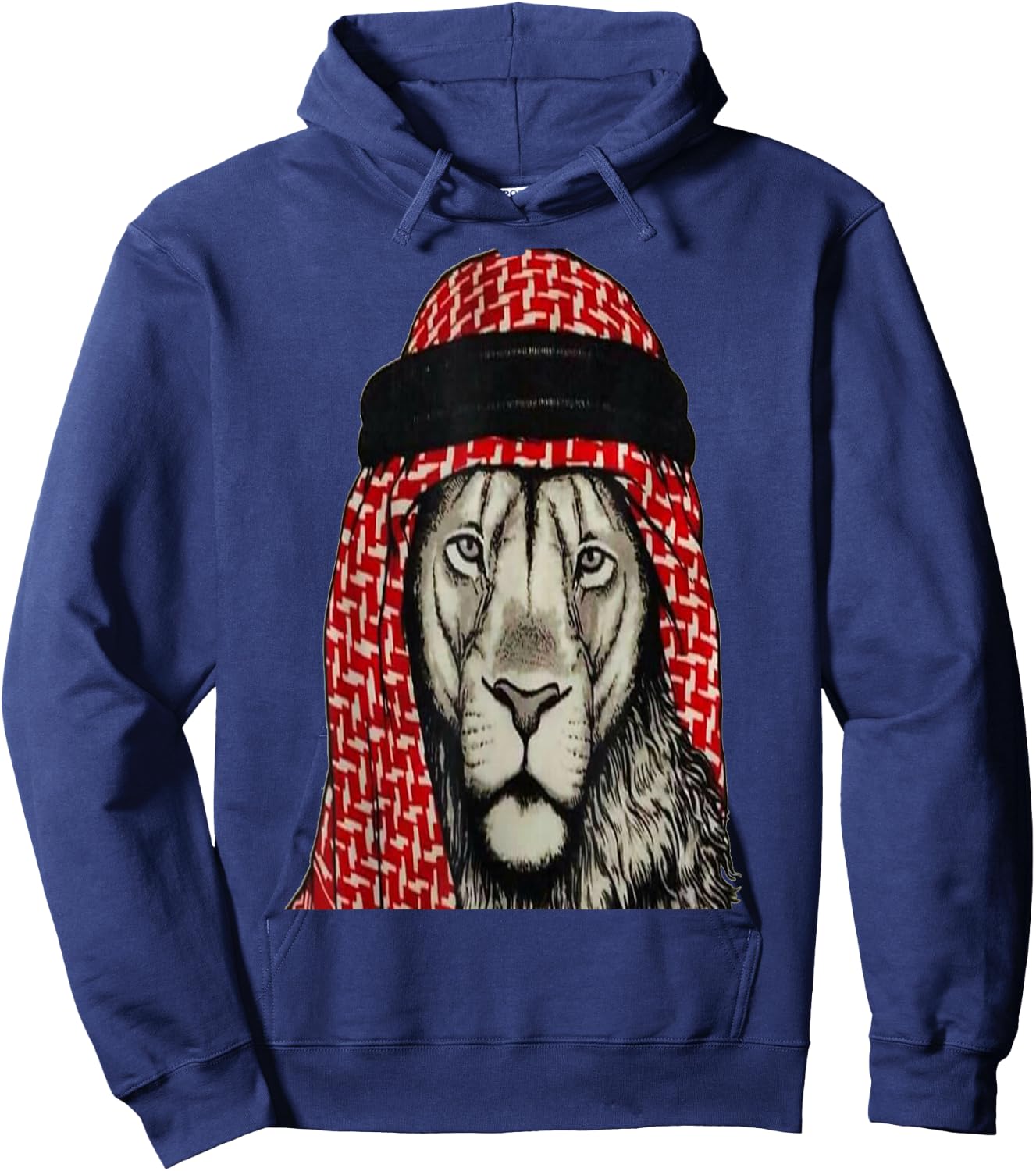 Arabic Lion , Arabian Custom. Men,Women and Youth Hoodie - Hoodie | Navy
