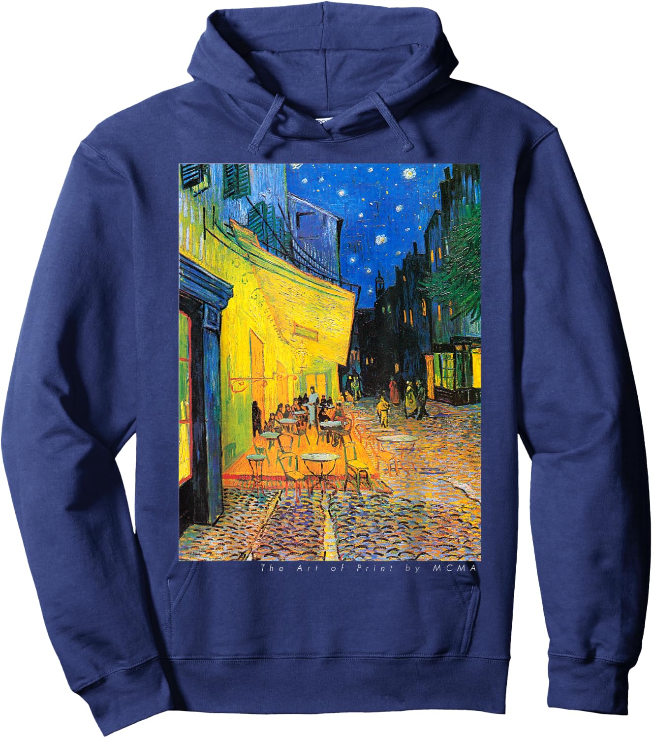 Cafe Terrace at Night, Van Gogh, Art Print Hoodie - Hoodie | Navy