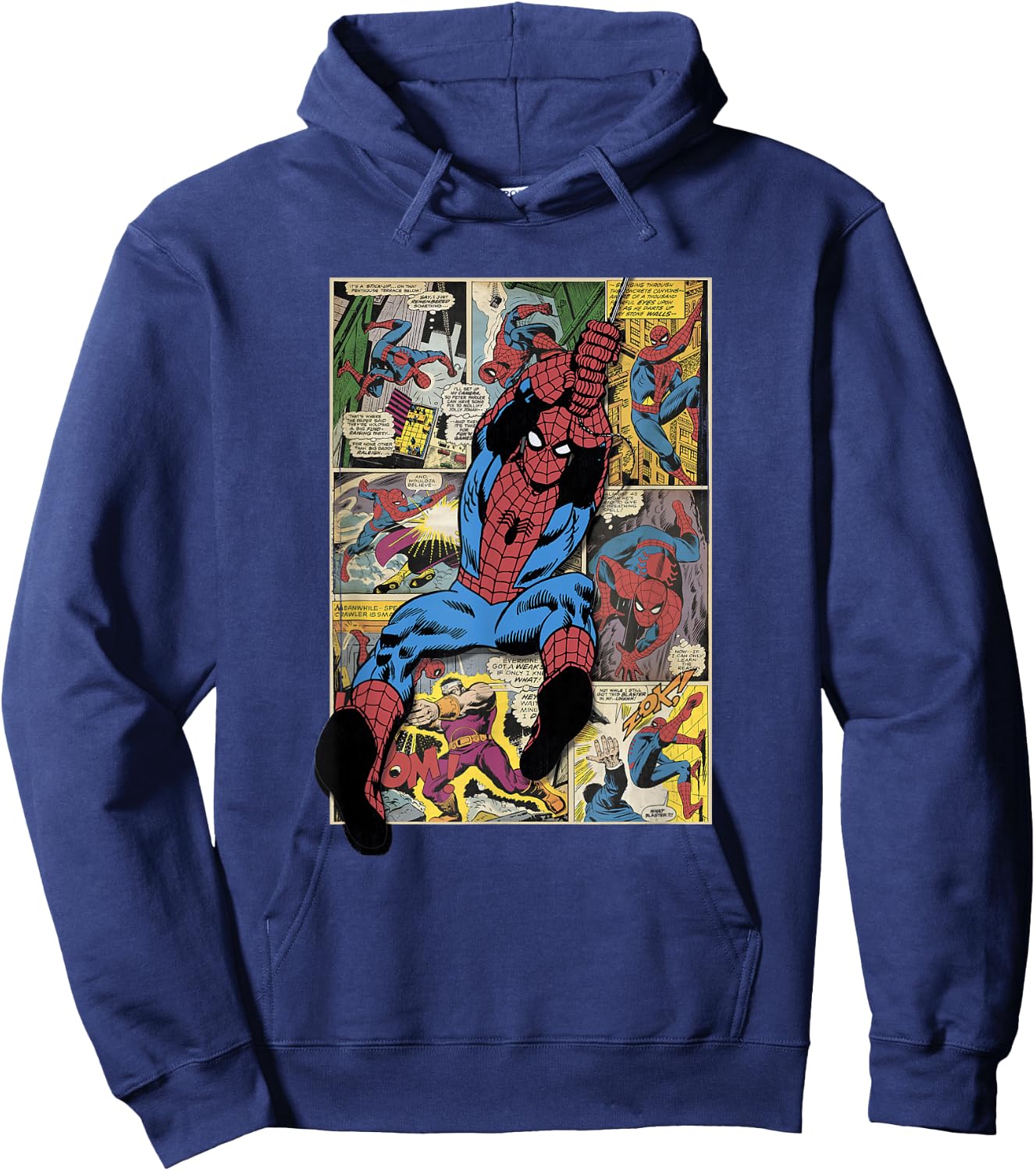 Marvel Retro Classic Spider-Man Vintage Night Crawler Comic Hoodie - Hoodie | Navy