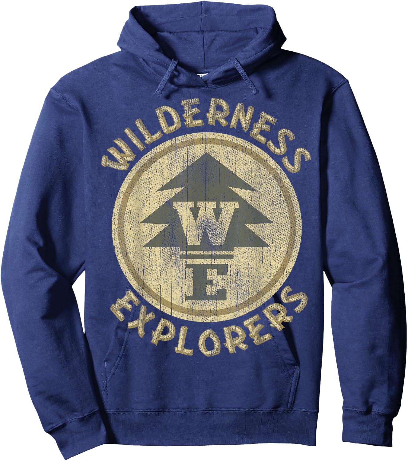 Disney Pixar Up Distressed Wilderness Explorer Emblem Hoodie - Hoodie | Navy