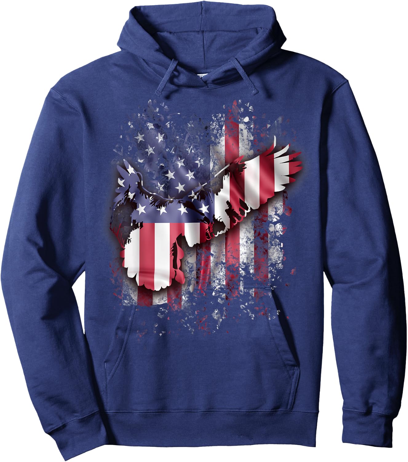 Eagle And American Flag Gorgeous Vintage 4th July Hoodie - Hoodie | Navy
