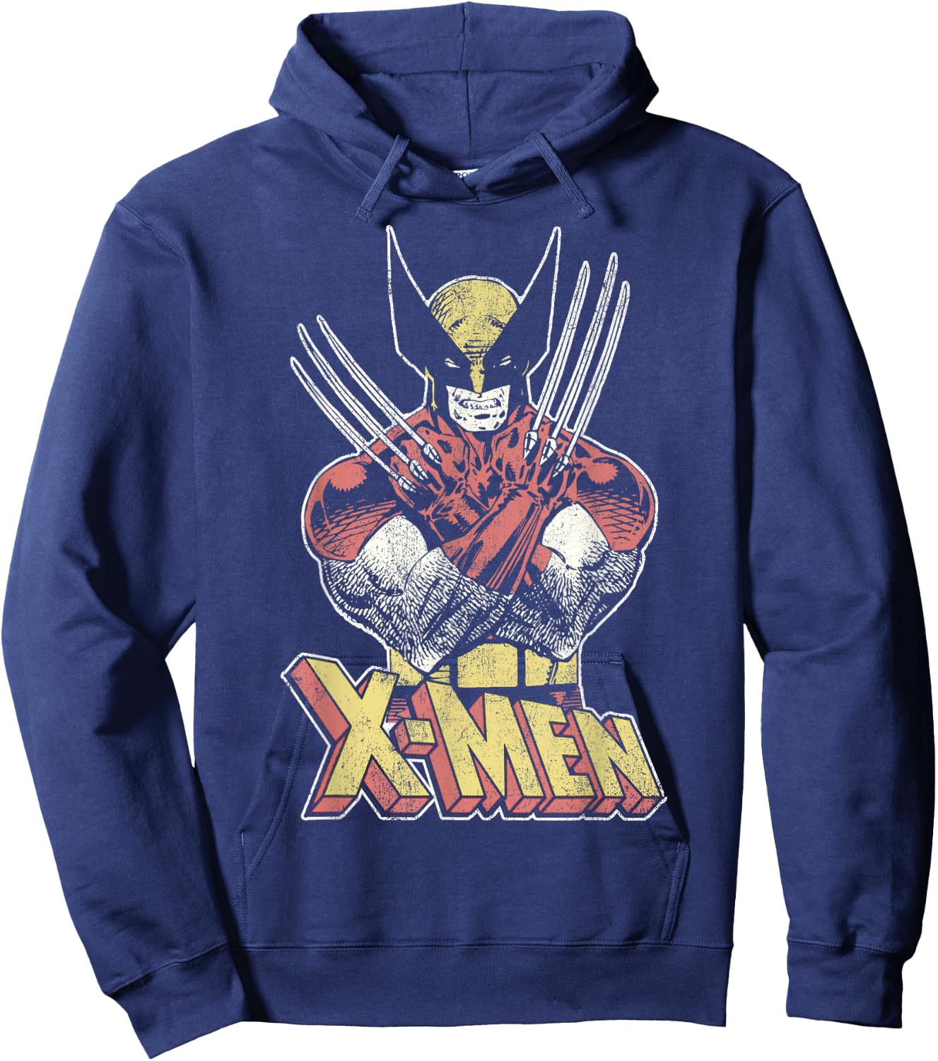 Marvel X-Men Wolverine Classic Comic Vintage Graphic Hoodie - Hoodie | Navy