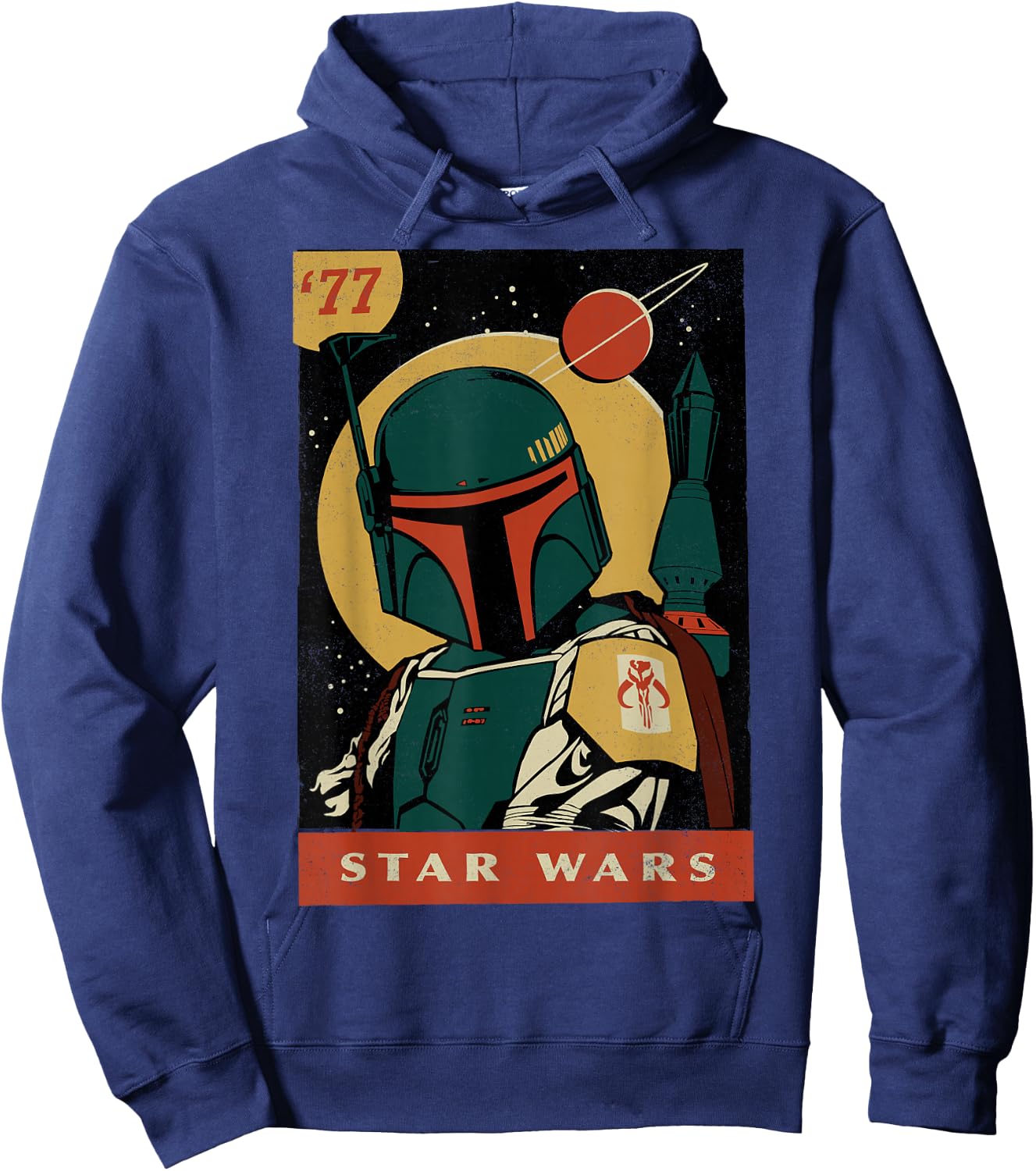 Star Wars Boba Fett Retro Comic Cover Hoodie - Hoodie | Navy