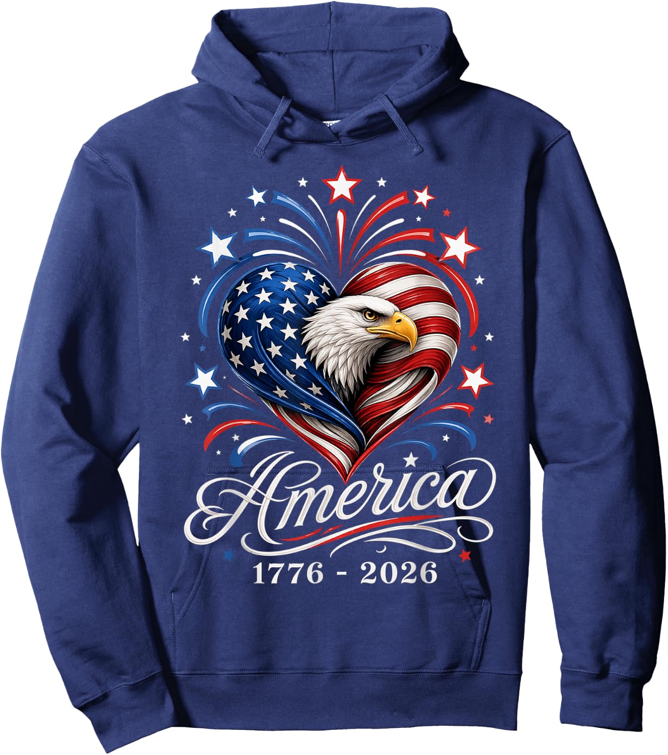 America US Flag 250 1776 2026 250th Anniversary 4th of July Hoodie - Hoodie | Navy