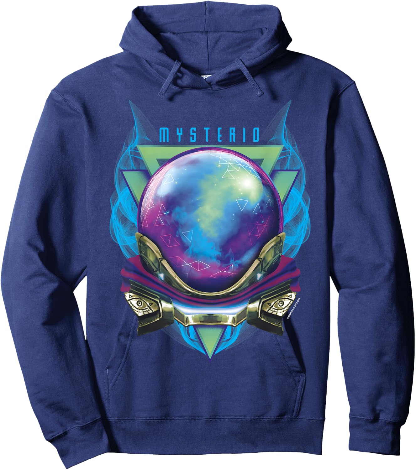 Marvel Spider-Man Far from Home Mysterio Badge Bust Hoodie - Hoodie | Navy