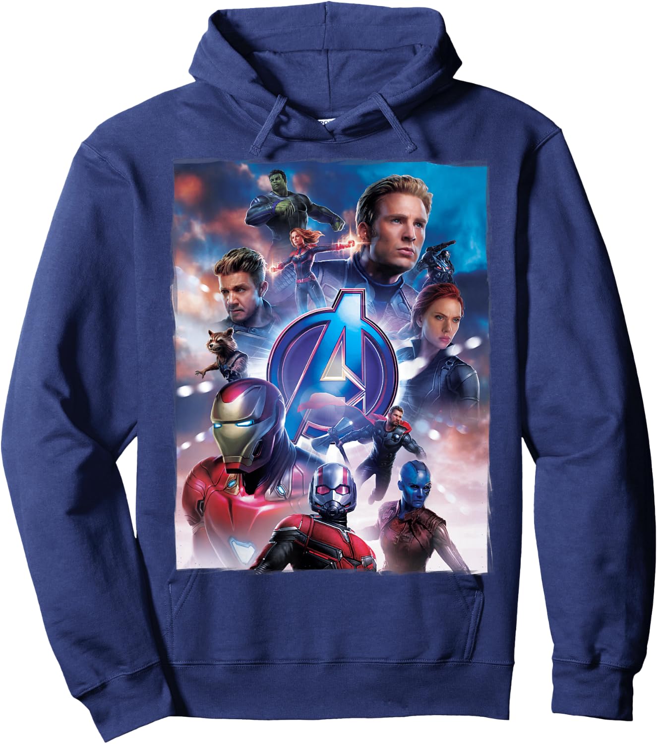 Marvel Avengers Endgame Main Character Poster Small Hoodie - Hoodie | Navy