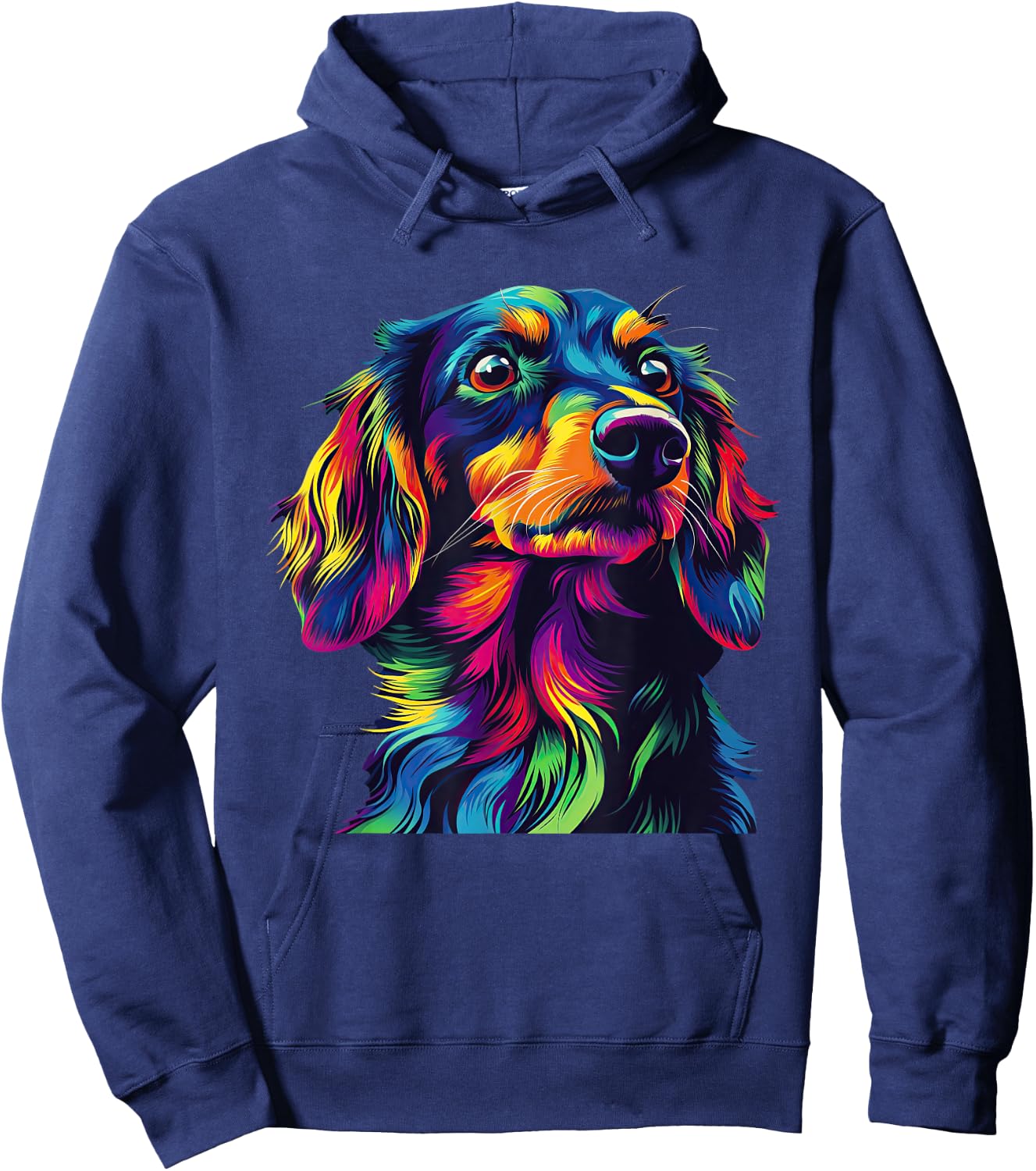 Colorful Dachshund Pop Art Dog Lovers Gift Hoodie - Hoodie | Navy