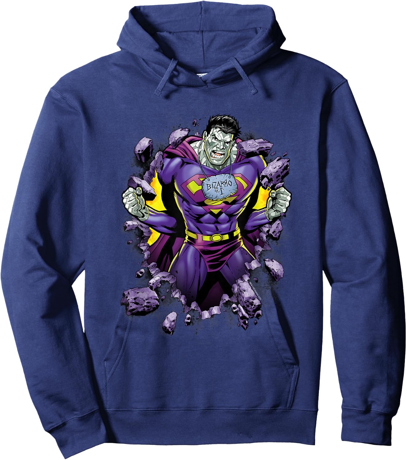Superman Bizzaro Breakthrough Purple Hoodie - Hoodie | Navy