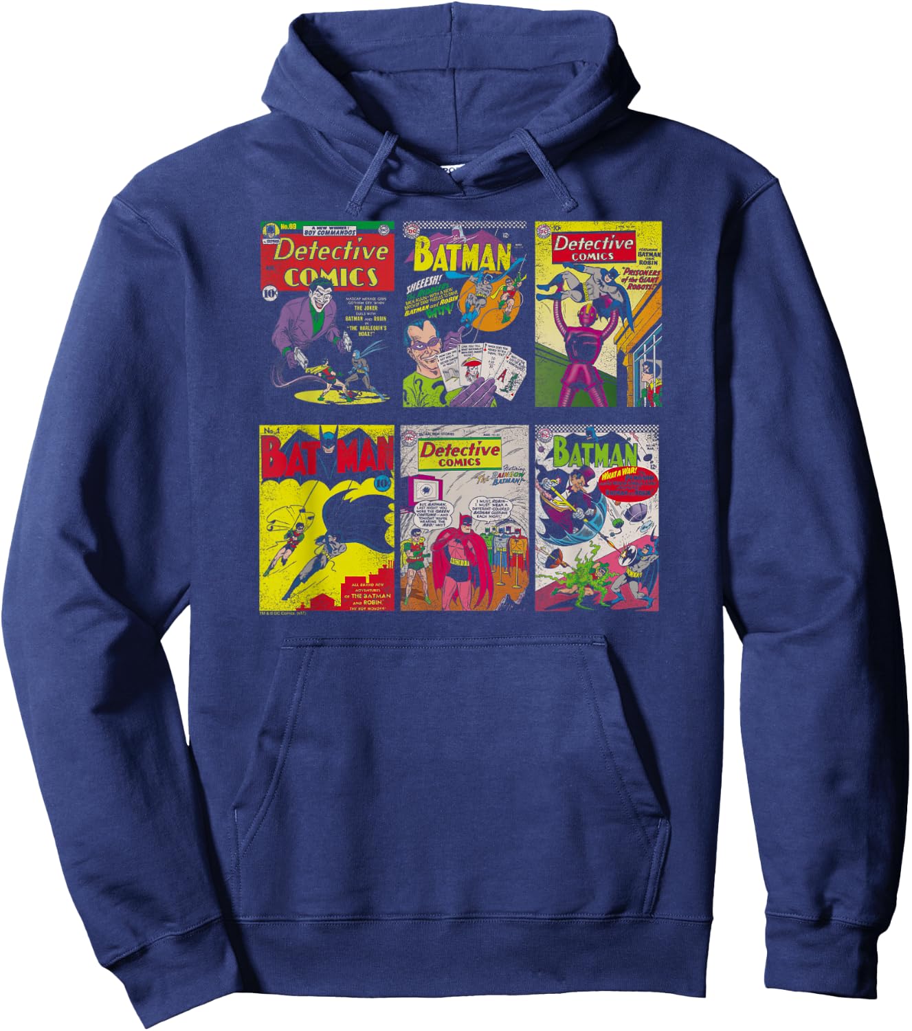 Batman Covers T Shirt Hoodie - Hoodie | Navy