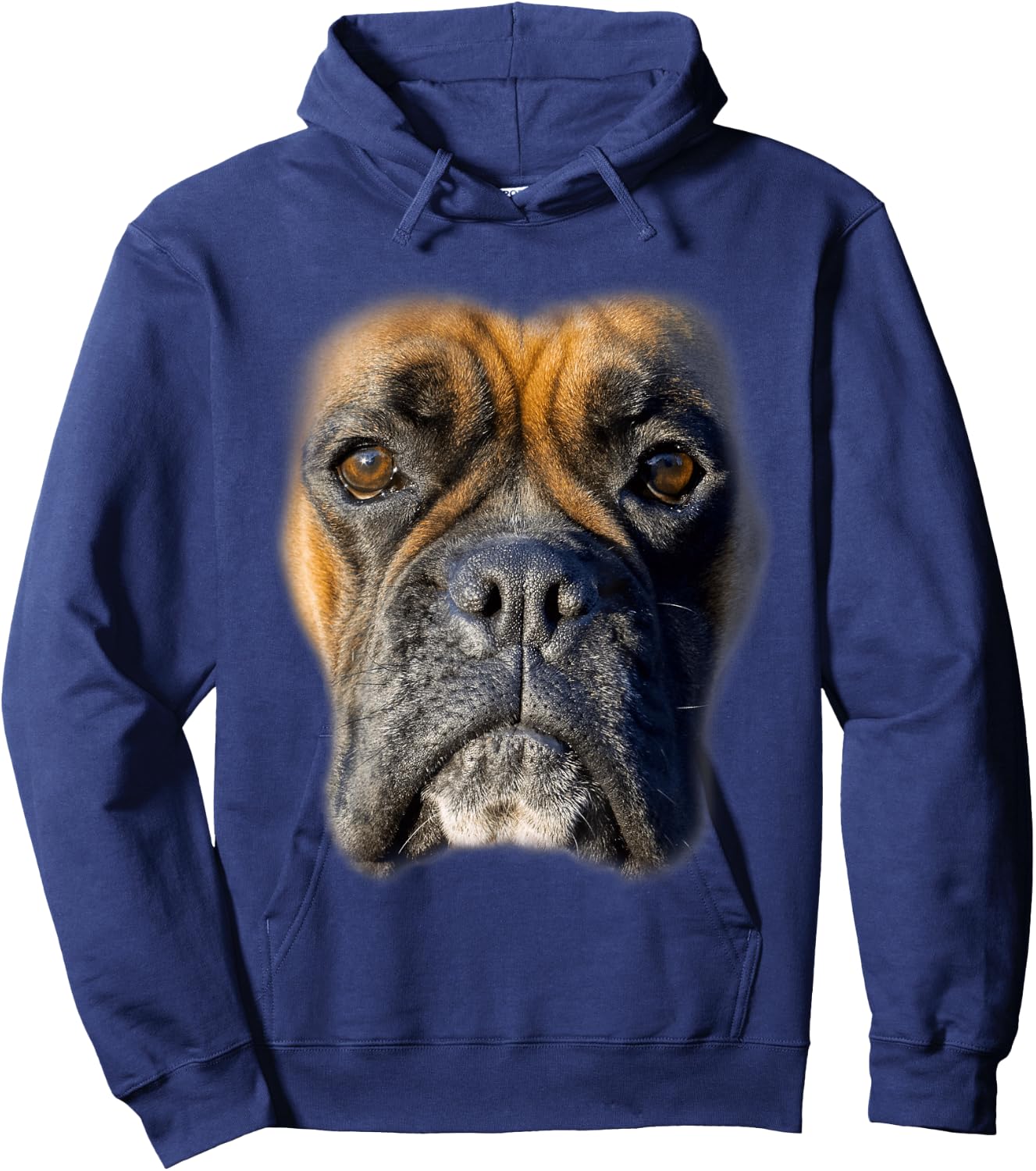 Animal Lover Gift Boxer Face Funny Dog Lovers Hoodie - Hoodie | Navy