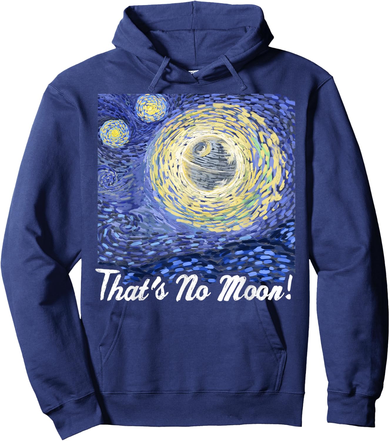 Star Wars Death Starry Night That's No Moon! Graphic Hoodie - Hoodie | Navy