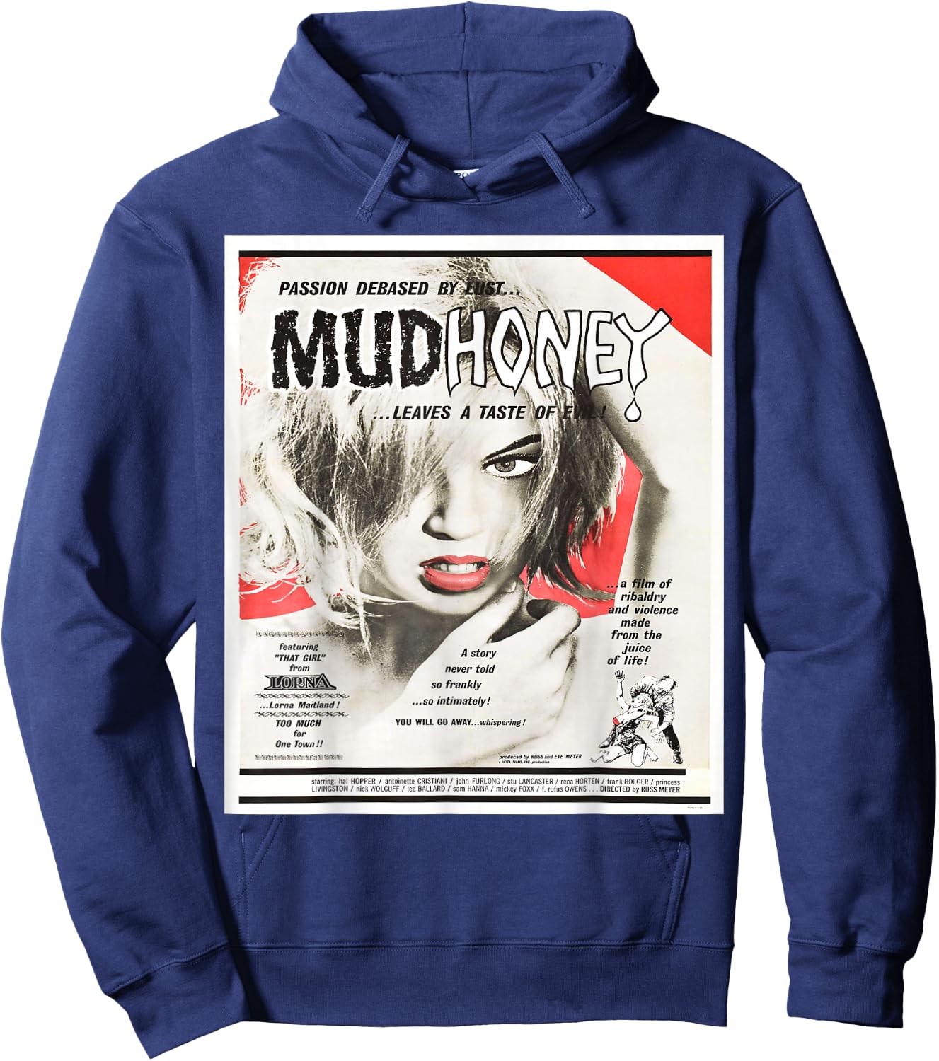 Vintage Images Vintage Poster - Black, Women's, , Short Sleeve, , Small Hoodie - Hoodie | Navy