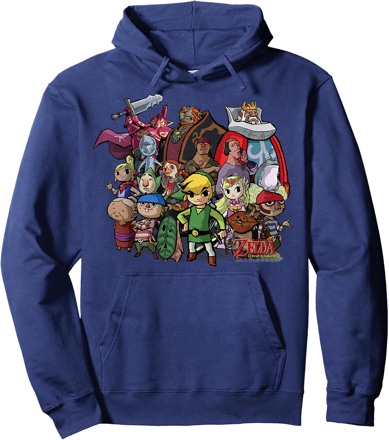 Nintendo Zelda The Windwaker Group Shot Graphic Hoodie - Hoodie | Navy