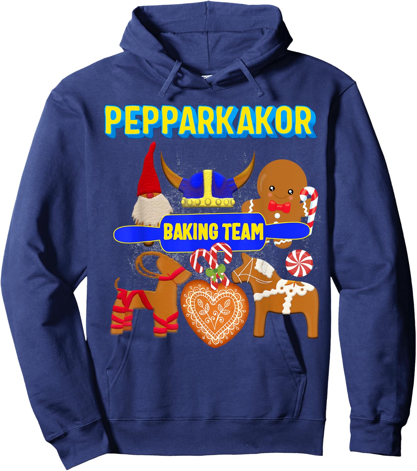 Pepparkakor Baking Team Swedish Christmas Cookies Hoodie - Hoodie | Navy