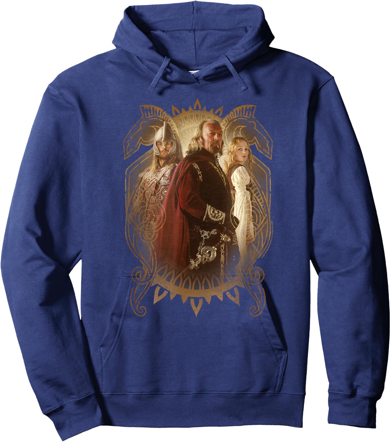 Lord of the Rings Rohan Royalty T Shirt Hoodie - Hoodie | Navy