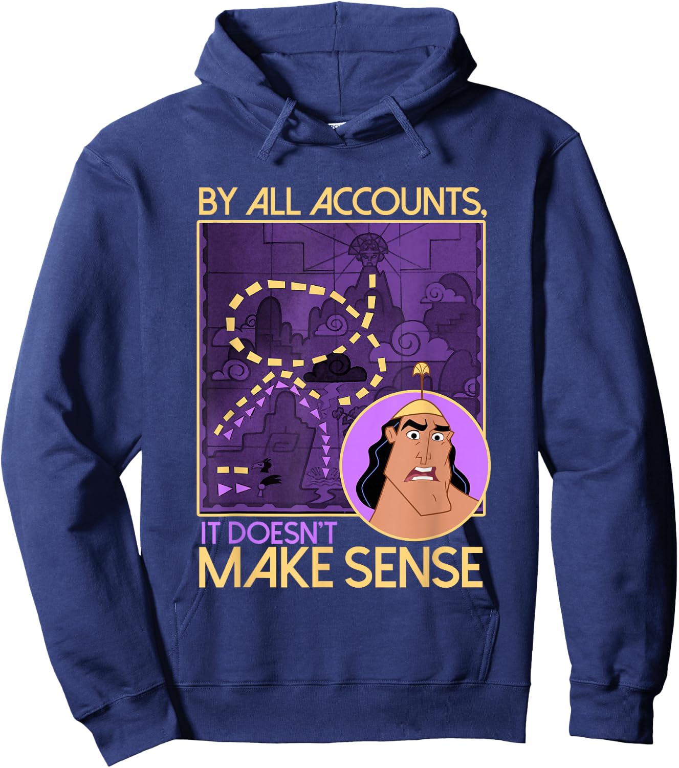 Disney Emperor's New Groove Kronk Doesn't Make Sense Hoodie - Hoodie | Navy