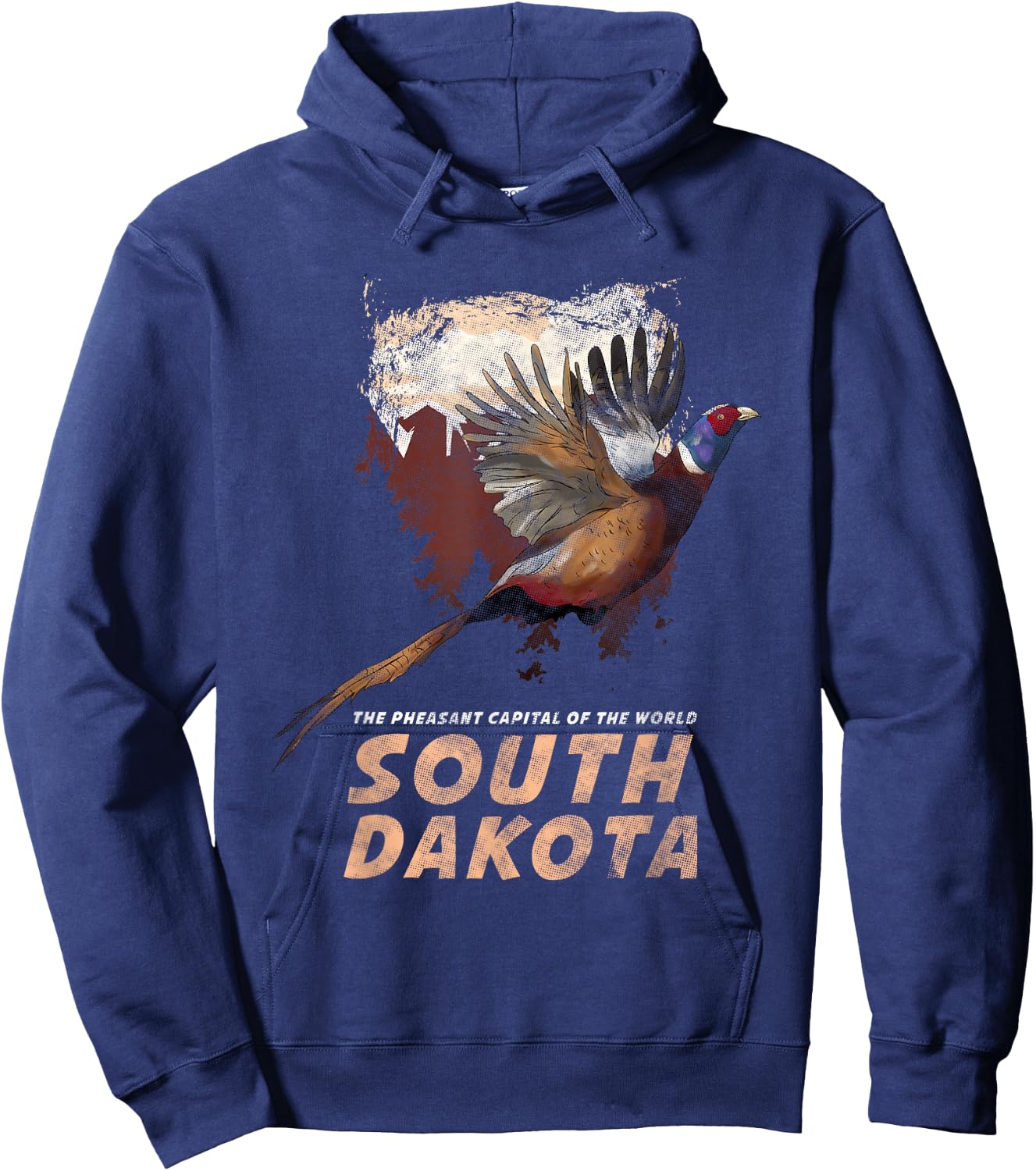 Pheasant Hunting Shirt - South Dakota Hunting Vintage t Hoodie - Hoodie | Navy