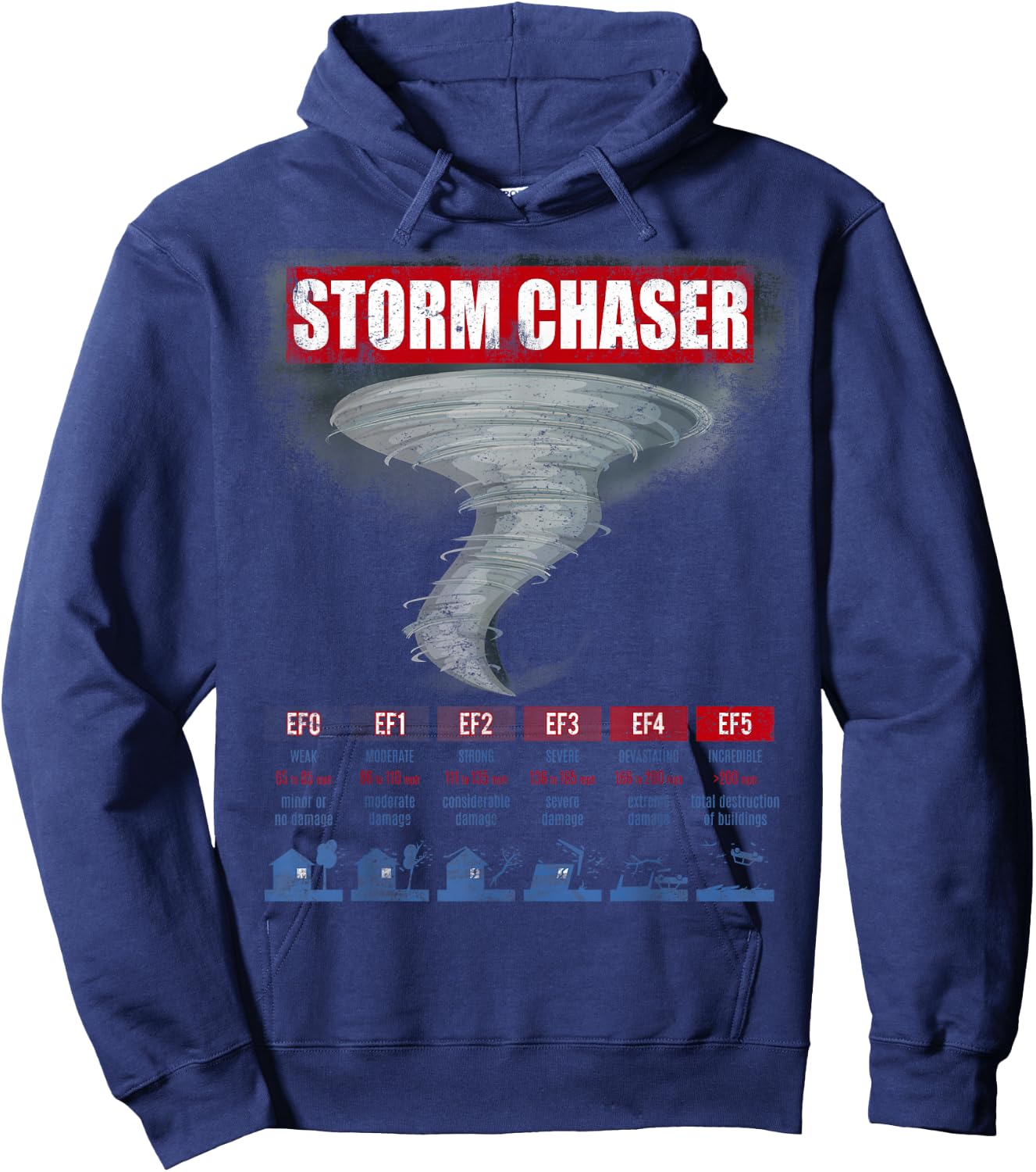 Storm Chaser Hurricane Chasing Bad Weather Hoodie - Hoodie | Navy
