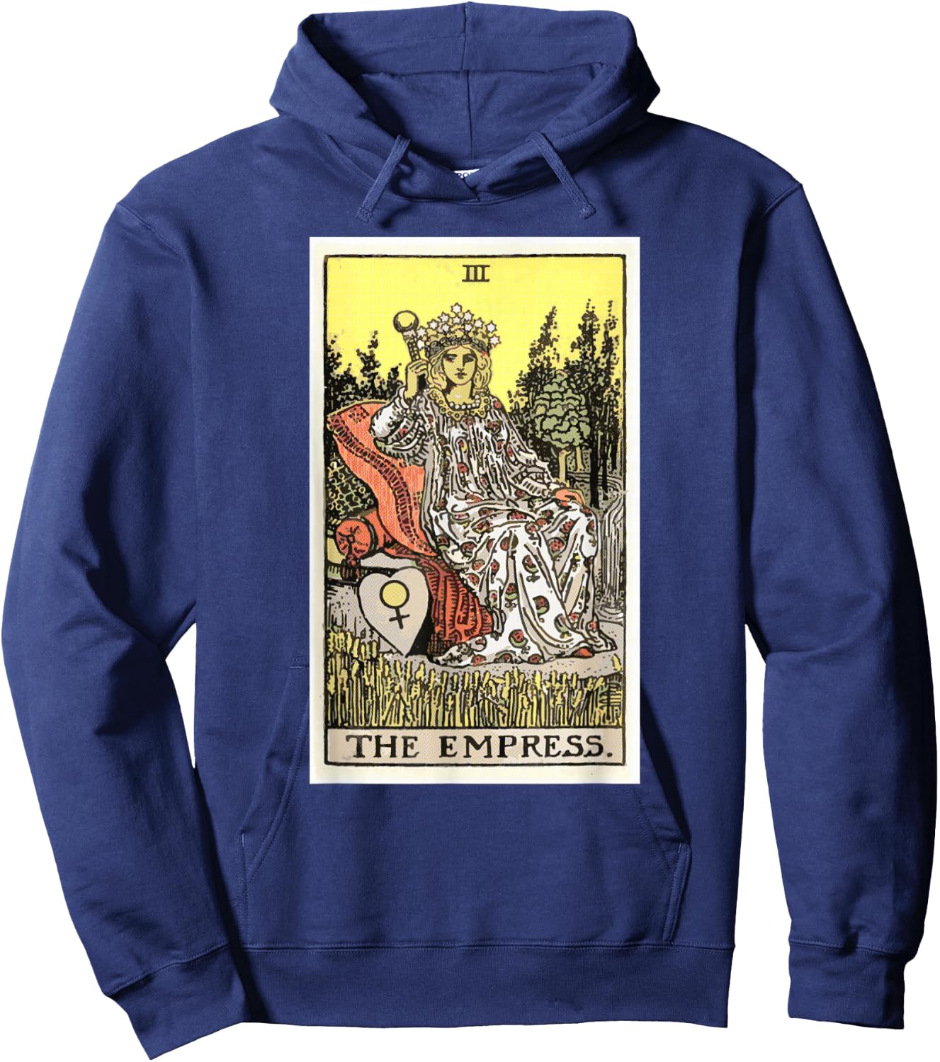The Empress Tarot Card Hoodie - Hoodie | Navy