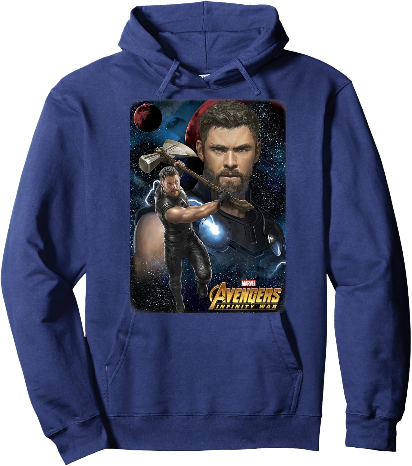 Marvel Infinity War Thor Galaxy Protector Graphic Hoodie - Hoodie | Navy