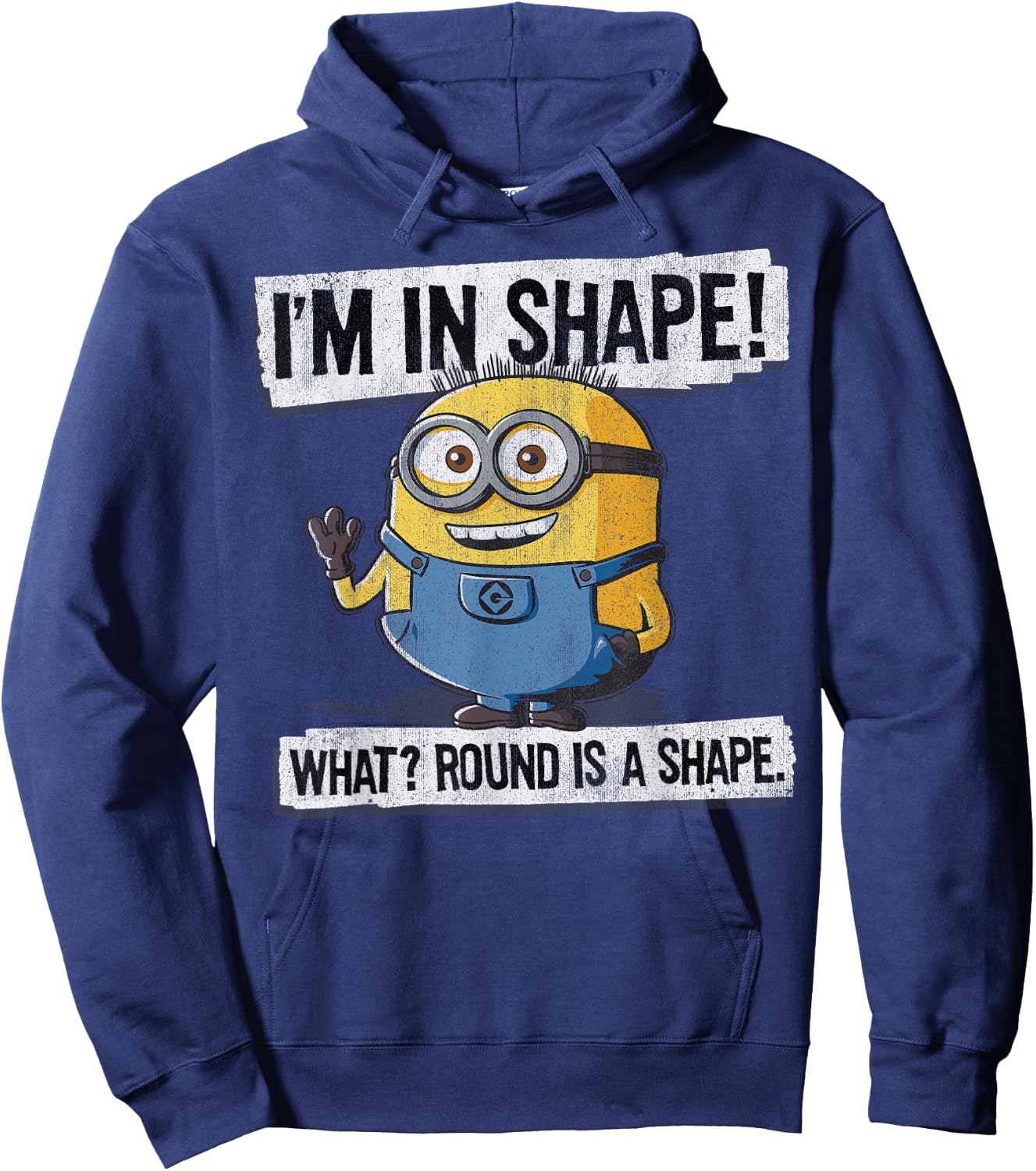 Despicable Me Minions Round Is A Shape Bob Graphic Hoodie - Hoodie | Navy