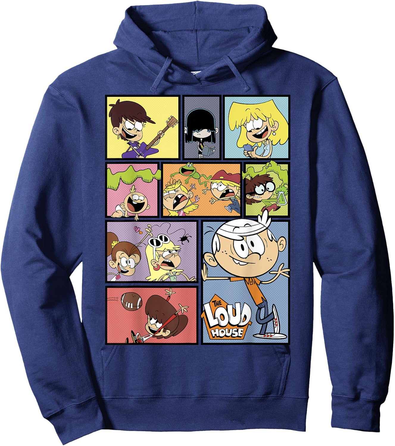 The Loud House Panel Portrait Logo Small Hoodie - Hoodie | Navy