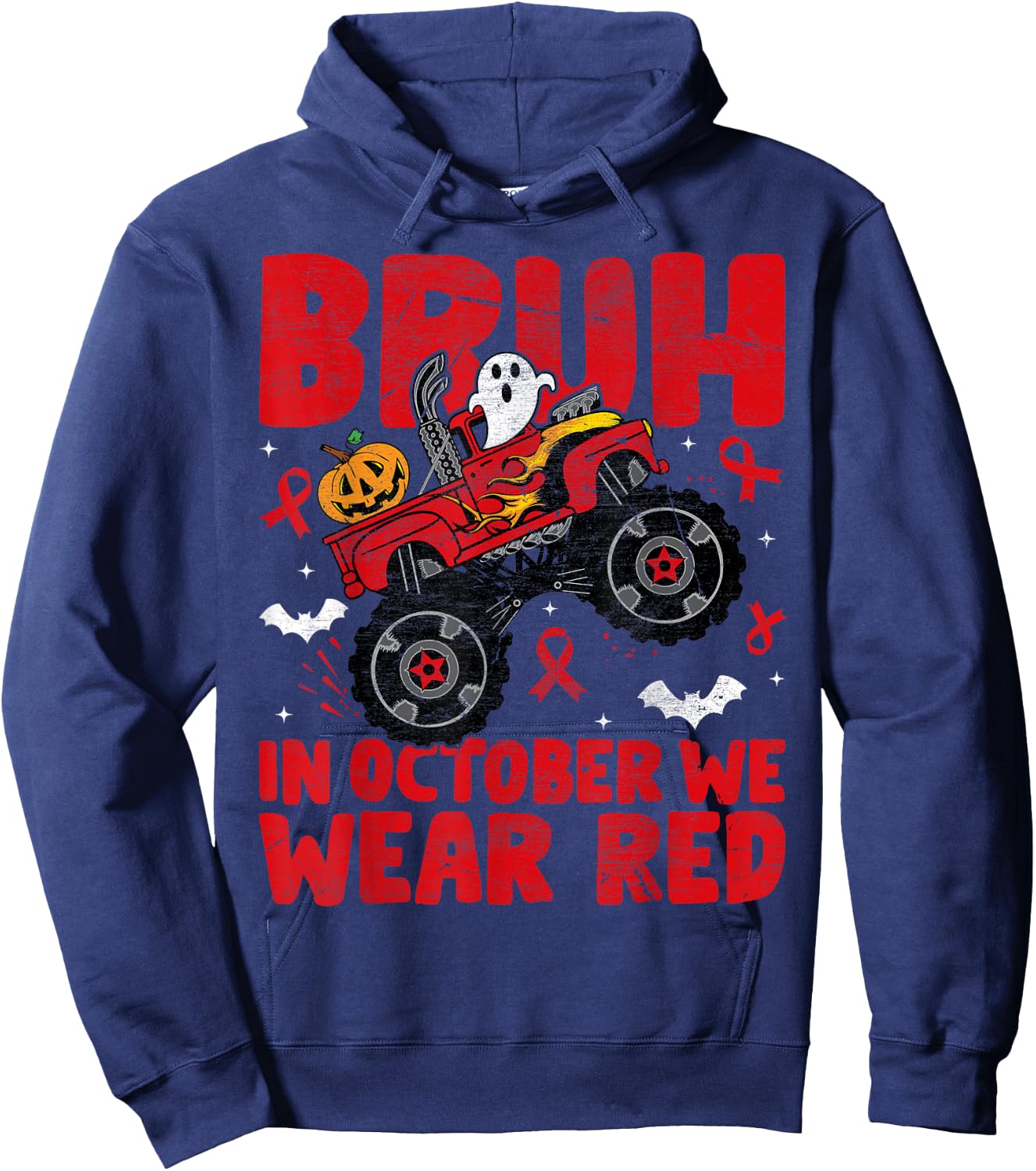 Red Ribbon Week Awareness For Toddler Kids Boys Halloween Hoodie - Hoodie | Navy