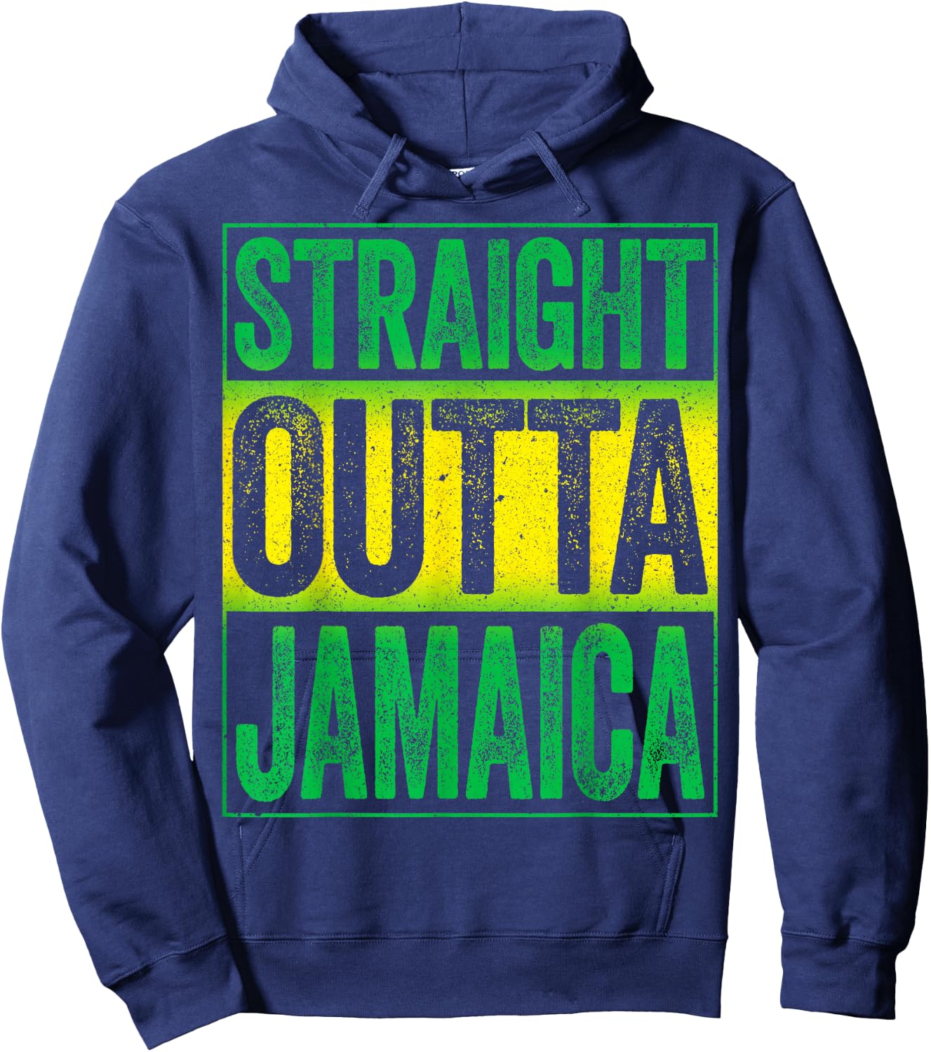 Straight Outta Jamaica Shirt Men Women Kids Caribbean Party Hoodie - Hoodie | Navy
