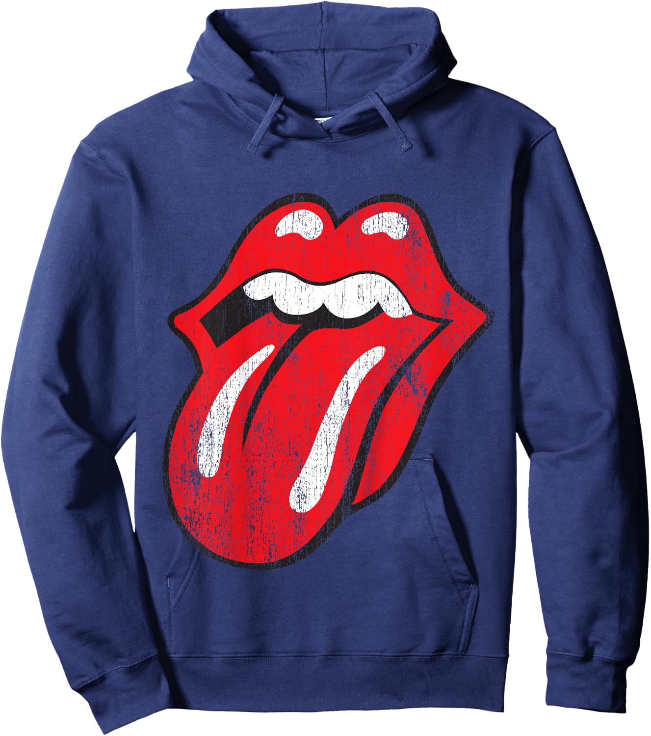 The Rolling Stones Distressed Tongue Youth Hoodie - Hoodie | Navy