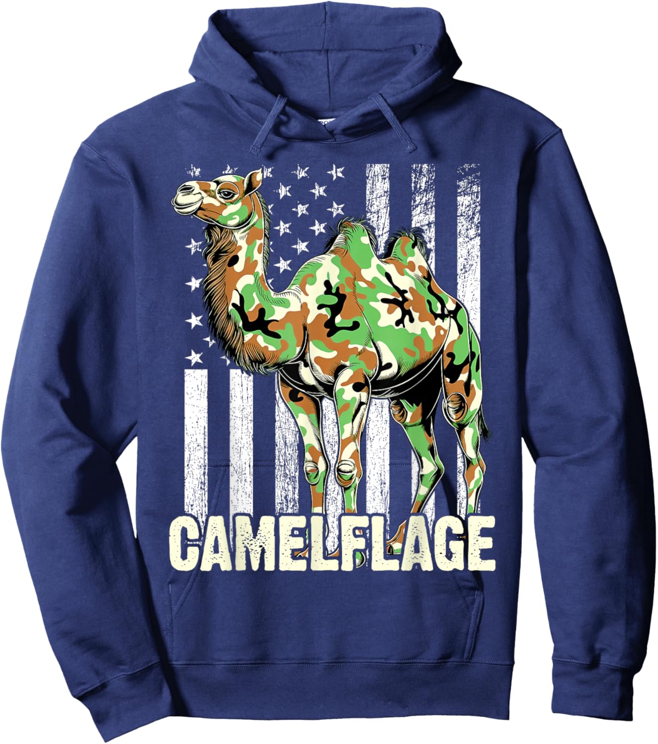 Funny Camel Zoo Animal Pun Camelflage Camo Meme Clothes Hoodie - Hoodie | Navy